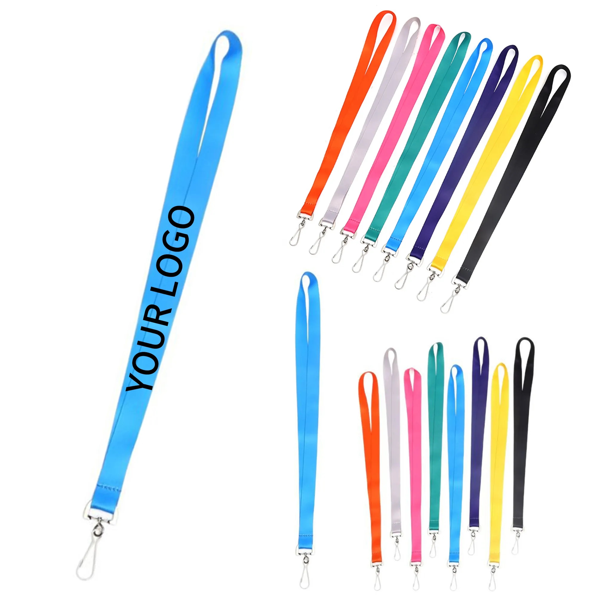 35.5 Inch Polyester Lanyard with Secure Metal Hook