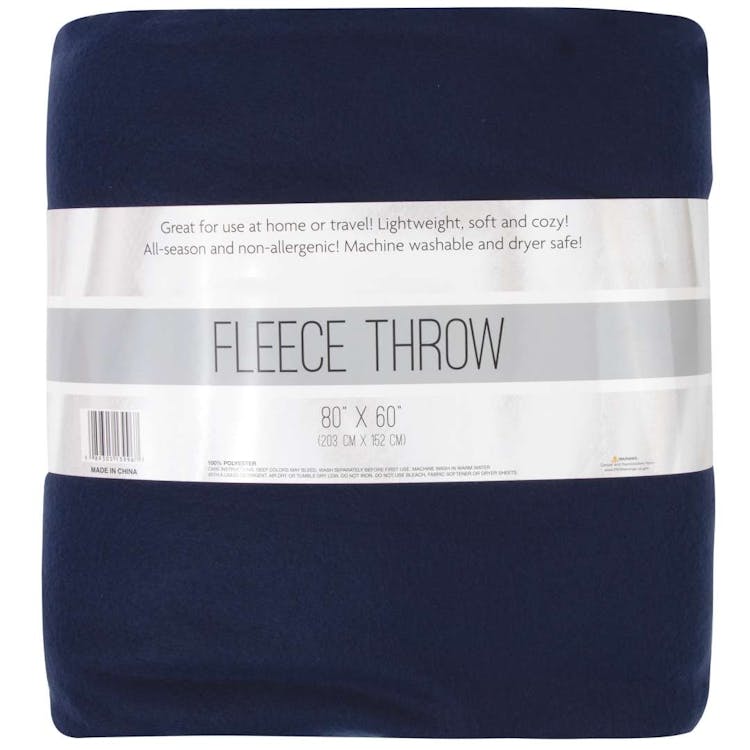 Twin Fleece Blankets Blue - 80" x 60" 3
