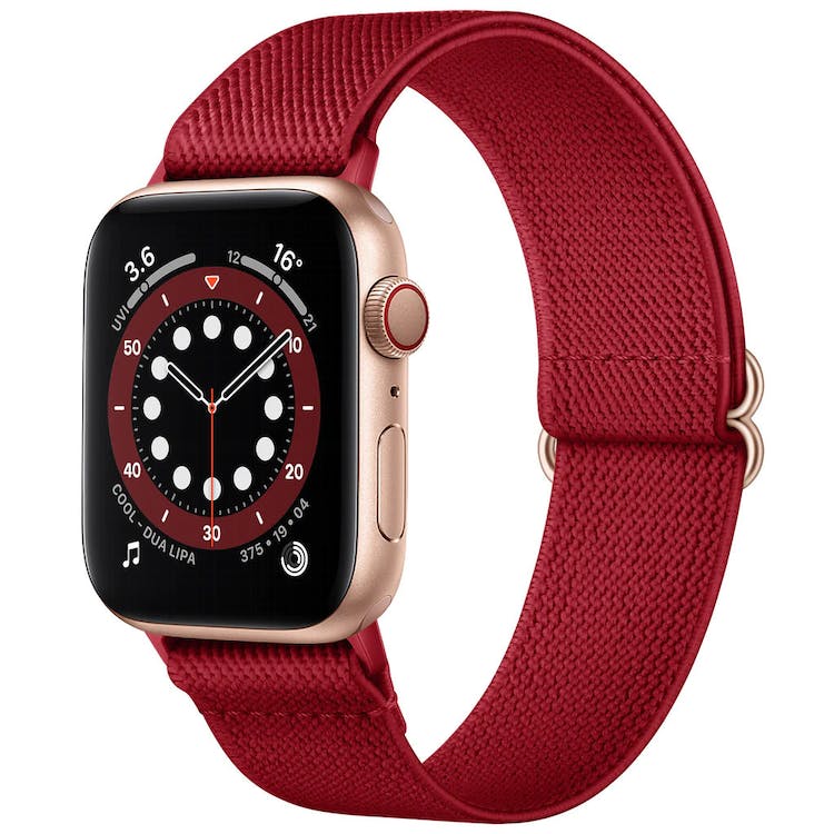 Apple Watch Mesh Bands - Red Nylon 38mm/40mm/41mm Face 3