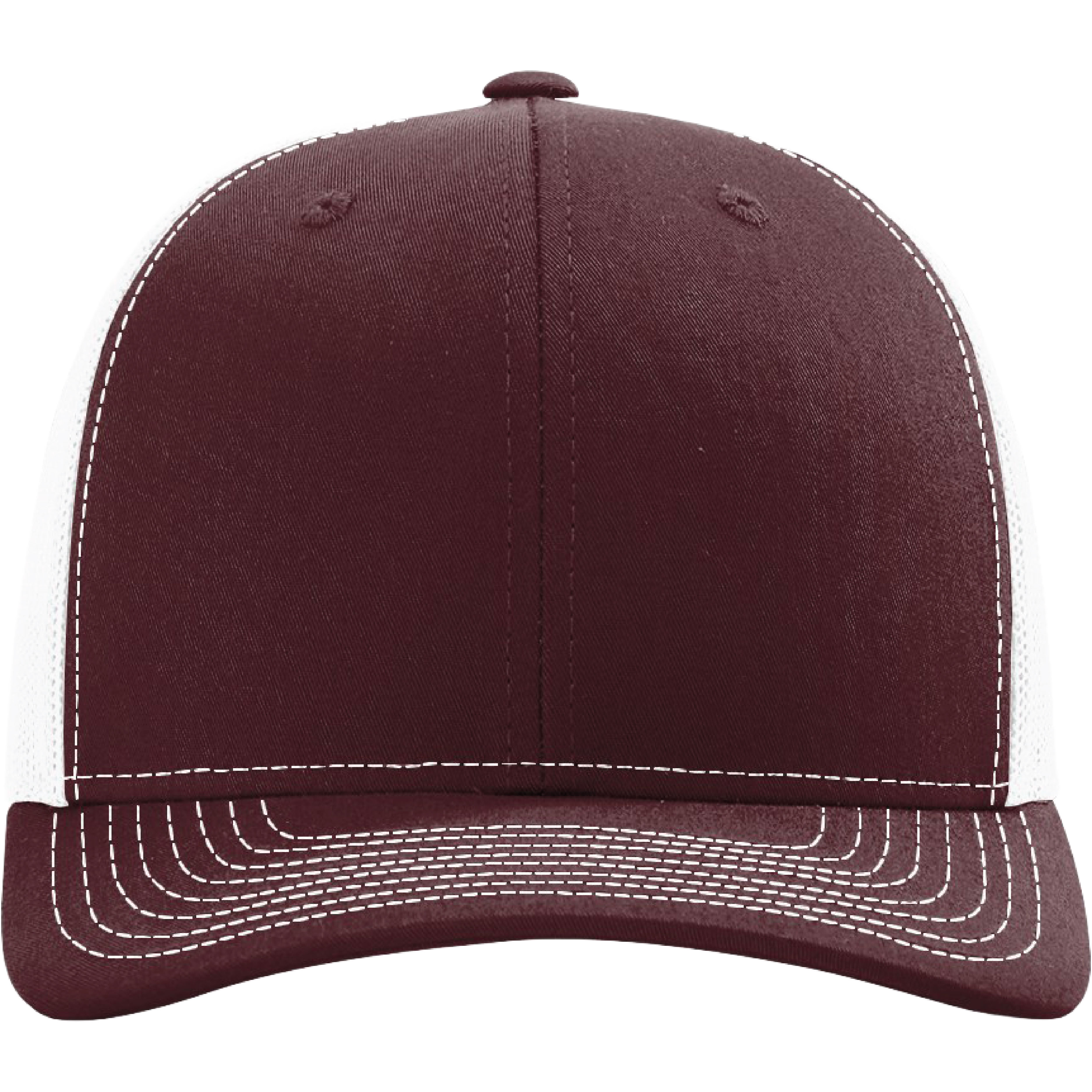 Richardson 112 6-Panel Snapback Trucker Hat w/Leatherette Adhesive Patches or Embroidery 299