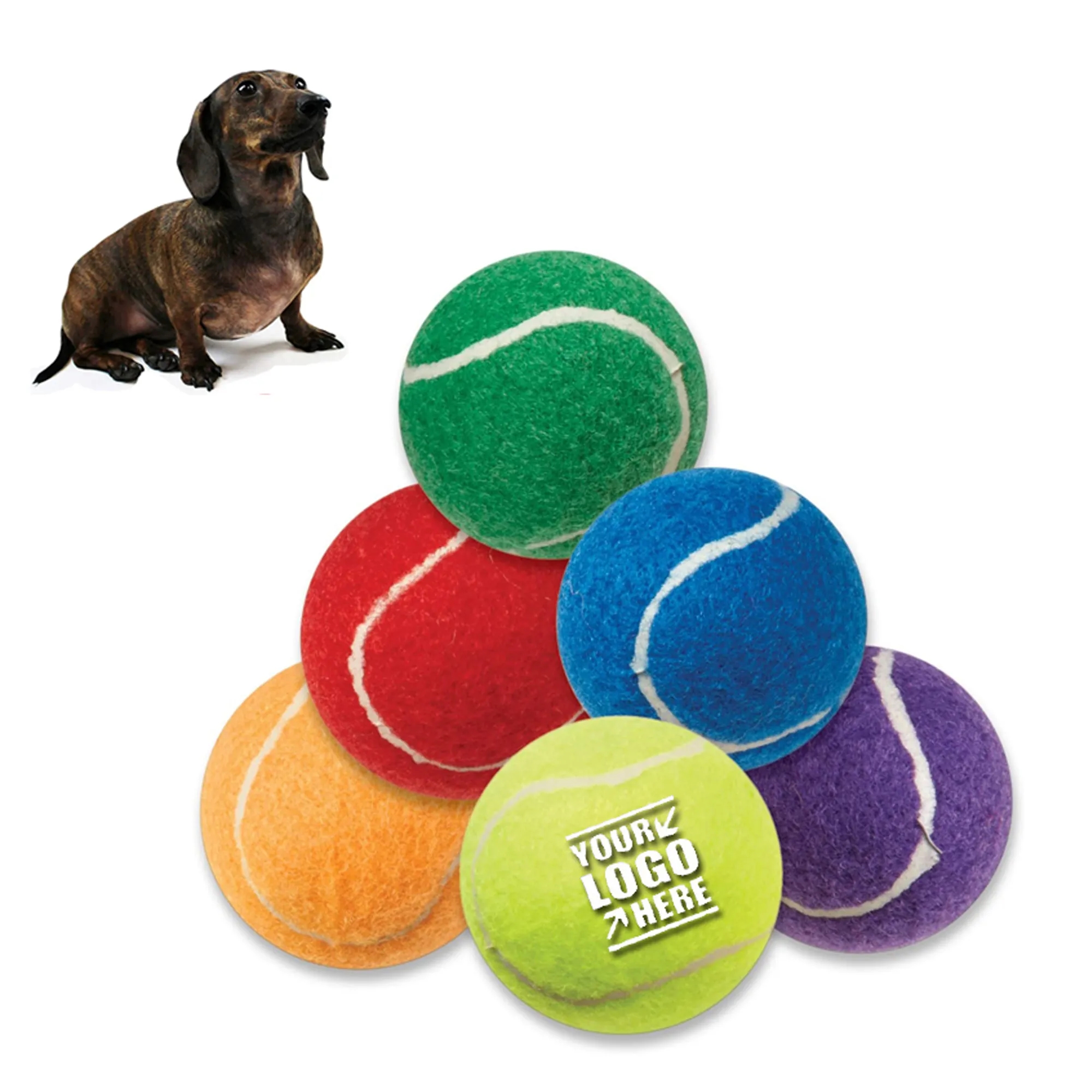 MOQ 20PCS Pet Fetch Toy Tennis Ball 3