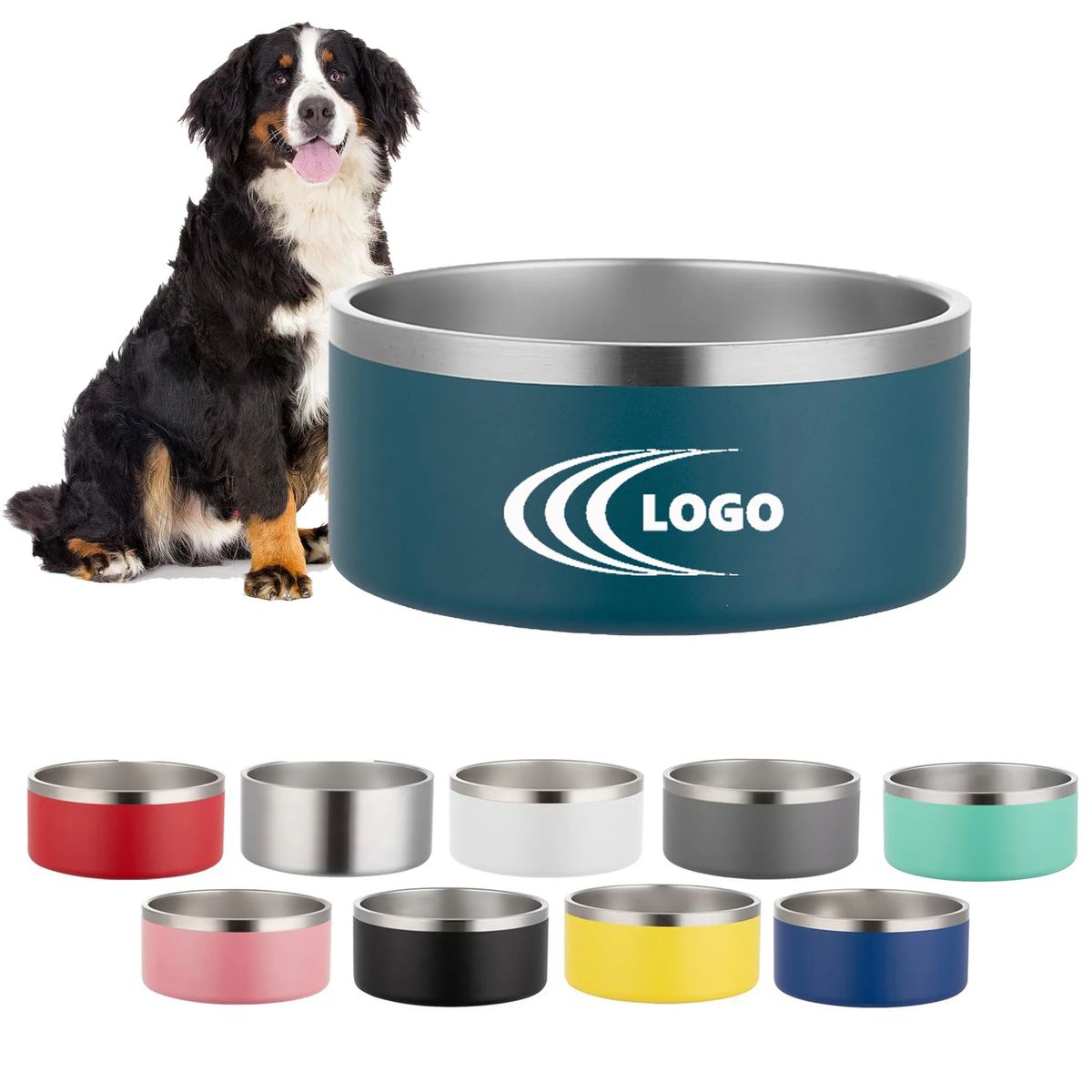 64 Oz. Stainless Steel Dog Bowl 6