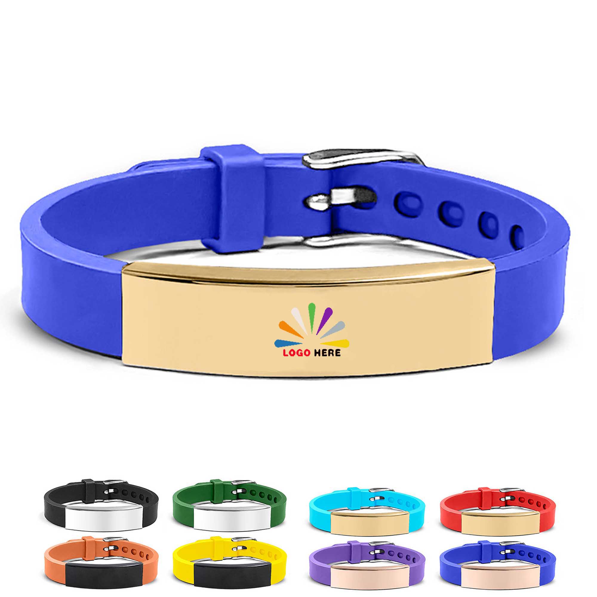 Full Color Stainless Steel Silicone Bracelets 2
