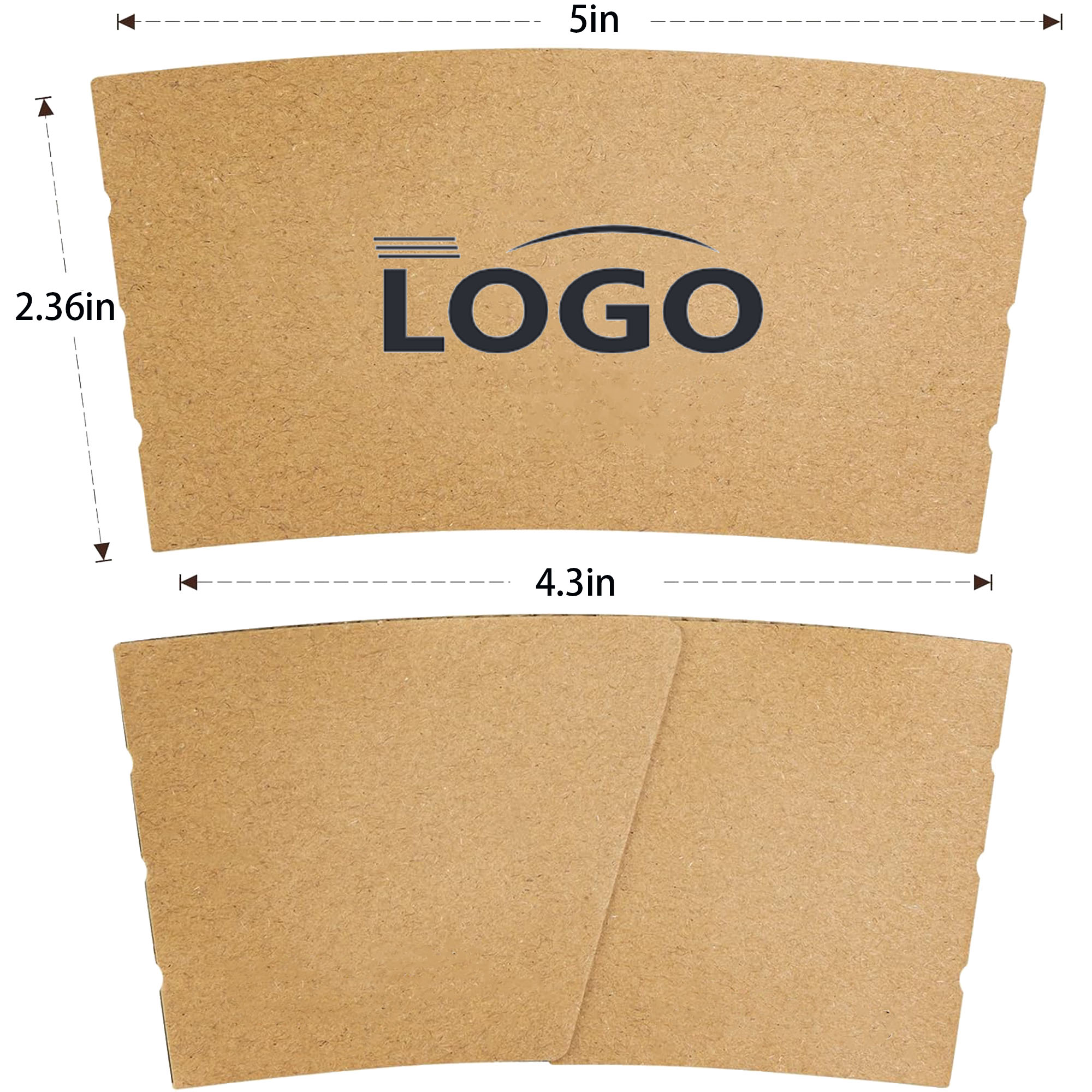 Coffee Cup Sleeves Disposable Double-wall Paper Hot Cold 7