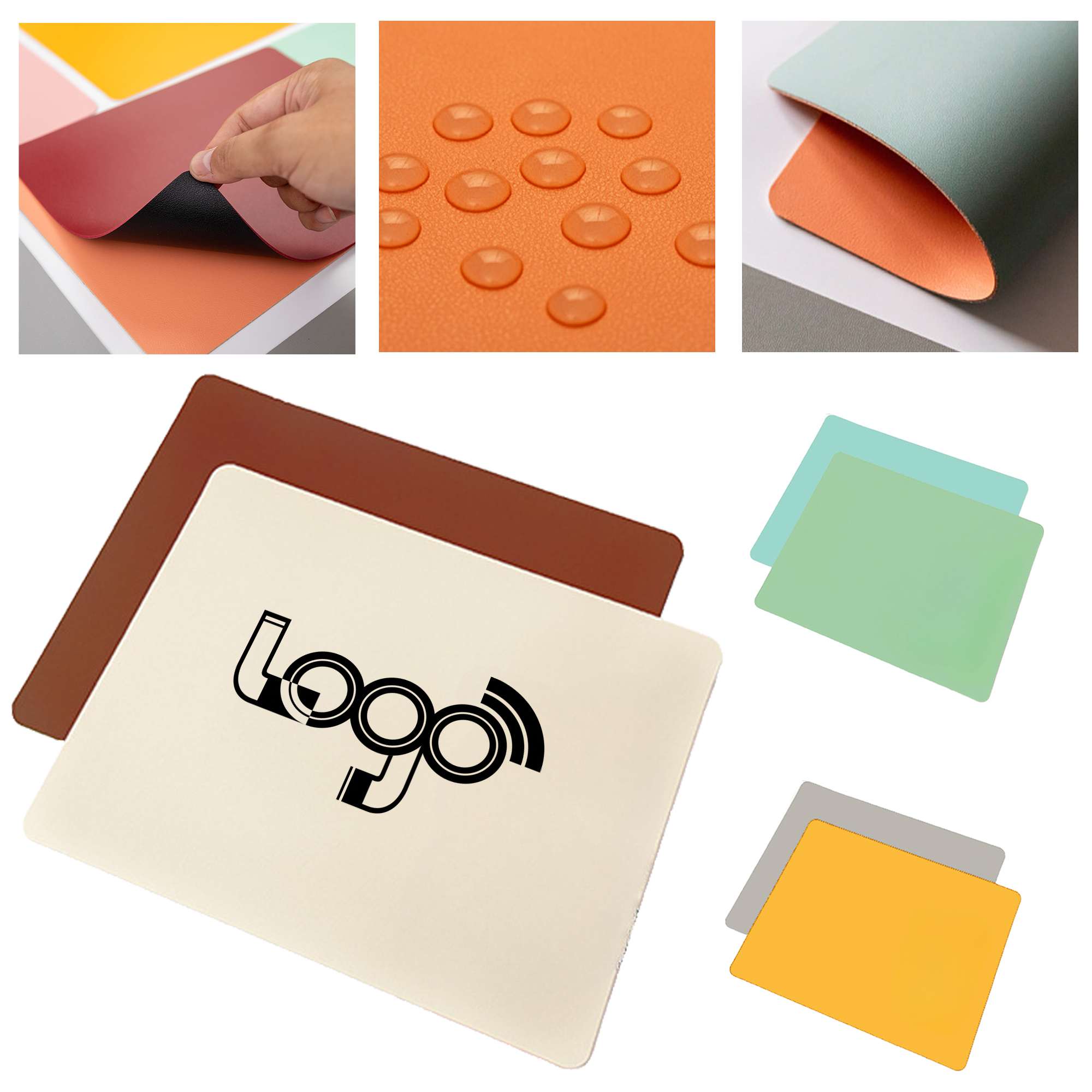 Dual-Sided PU Leather Mouse Pad 3