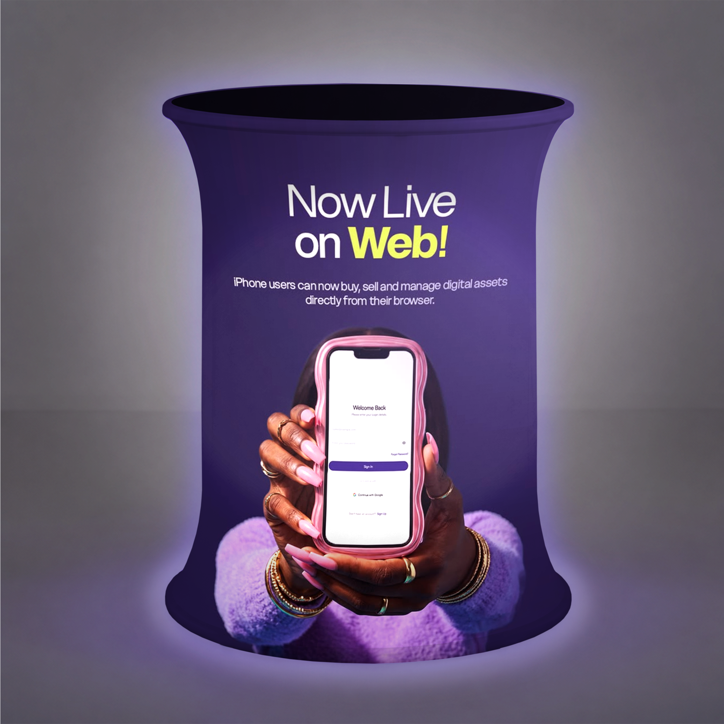 Custom Backlit Pop-Up Display Counter-Circular