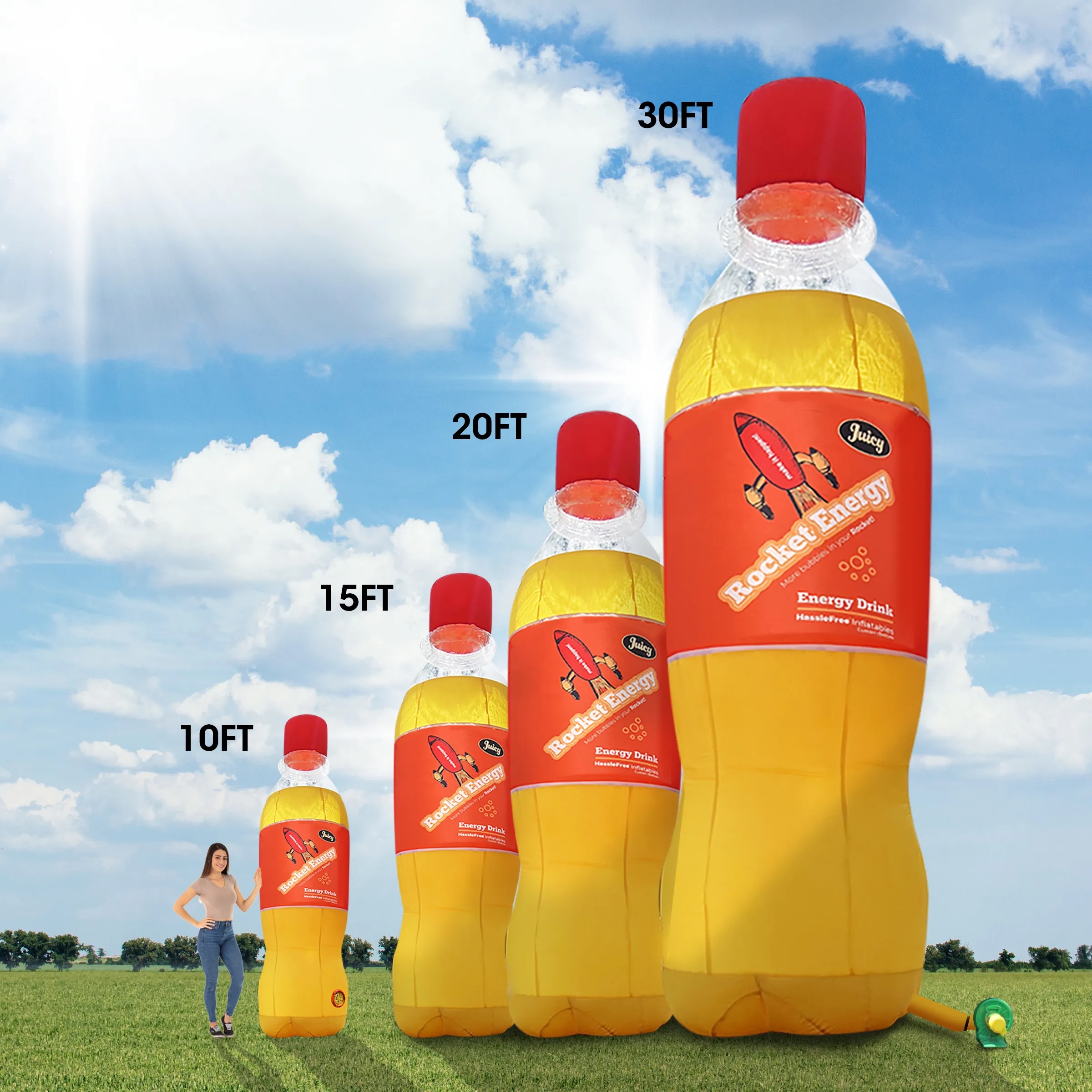 CUSTOM INFLATABLE BOTTLES 20' (Economy Service 10-12 weeks) 10