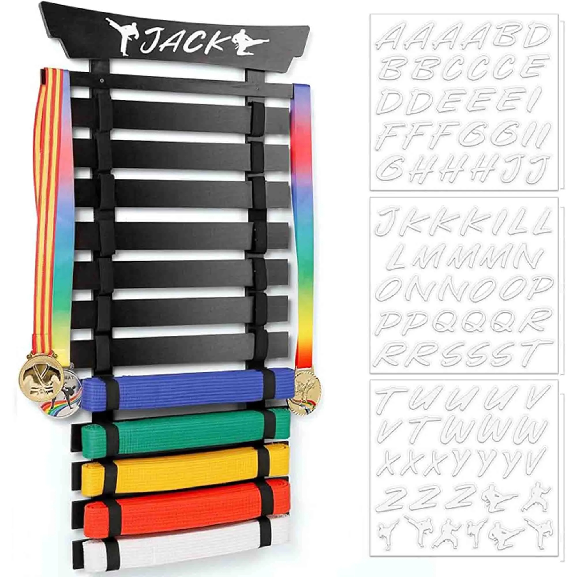 10 Belts Taekwondo Display with Stickers 13