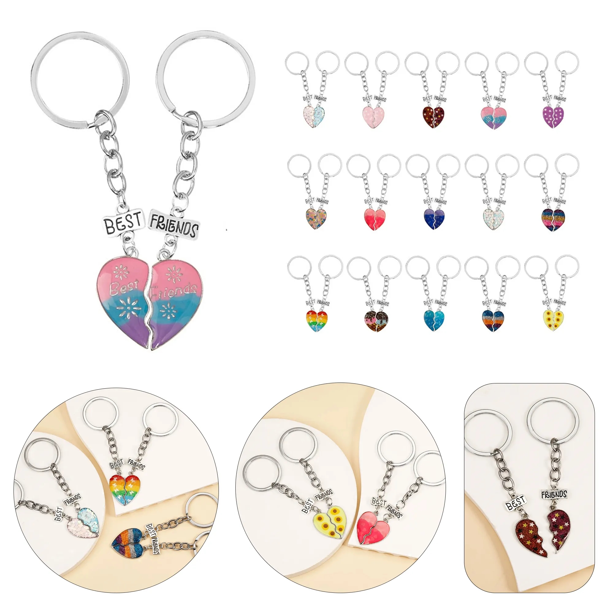 Gradient Heart Keychain