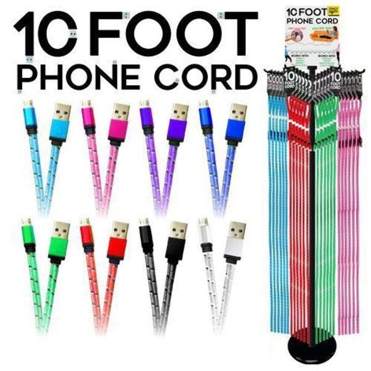 Micro USB Charging Cord - 10' 3
