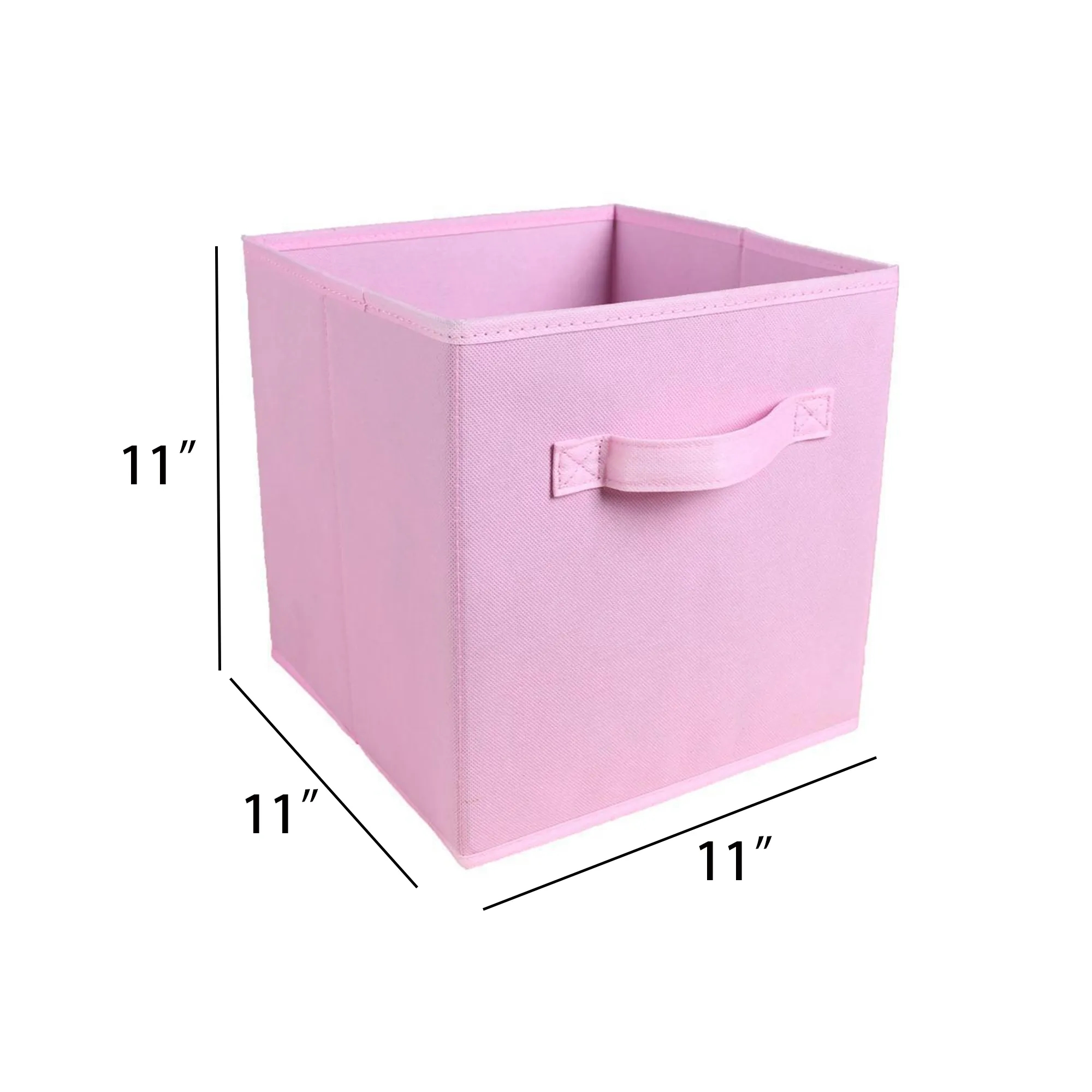 MOQ50 11" Square Non-Woven Folding Storage Box With Handle 36