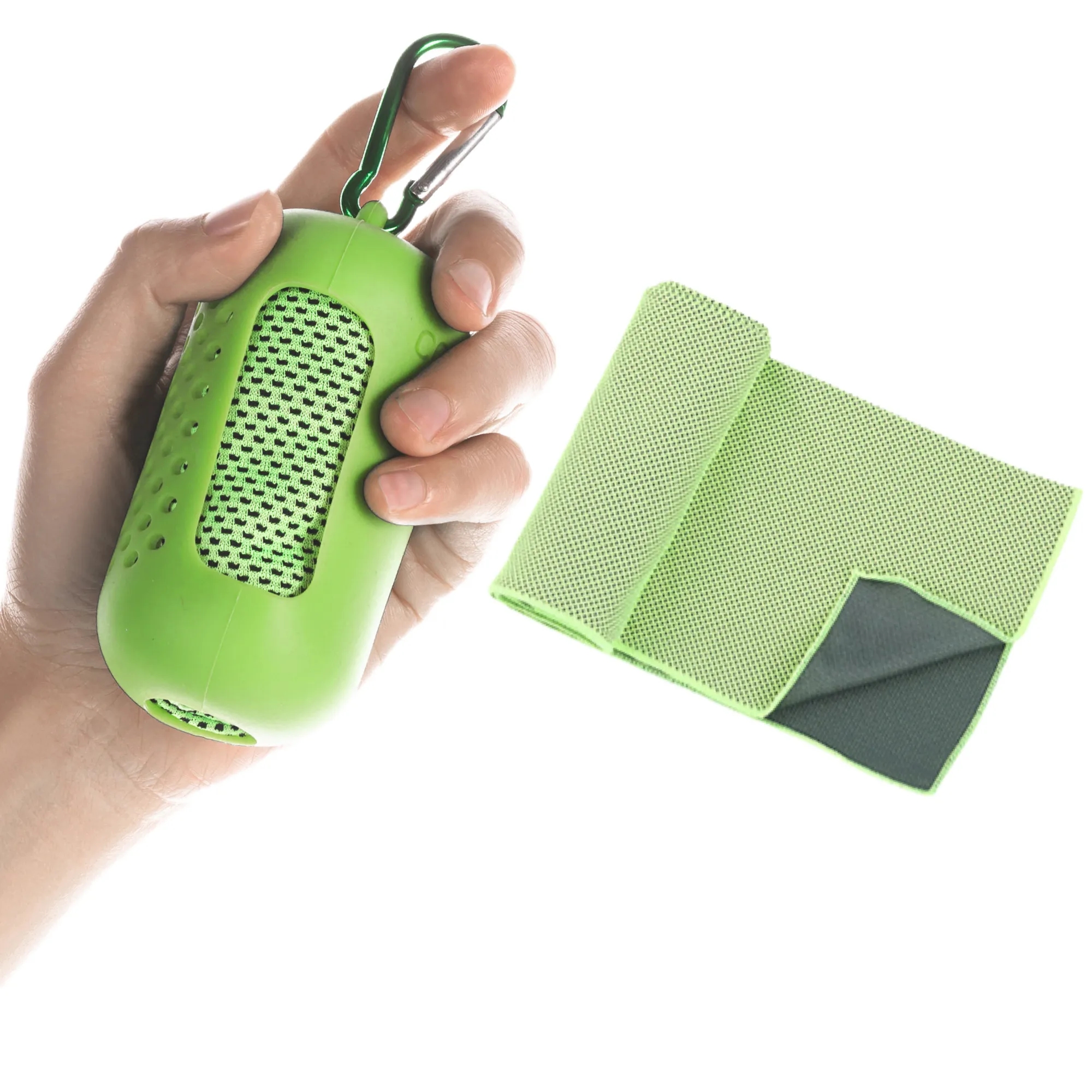 Thickened Cooling Towels with Silicone Box and Carabiner 13