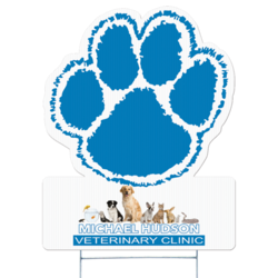 Paw and Nameplate Yard Sign, Full Color - YSC571-4CP | BigPromotions