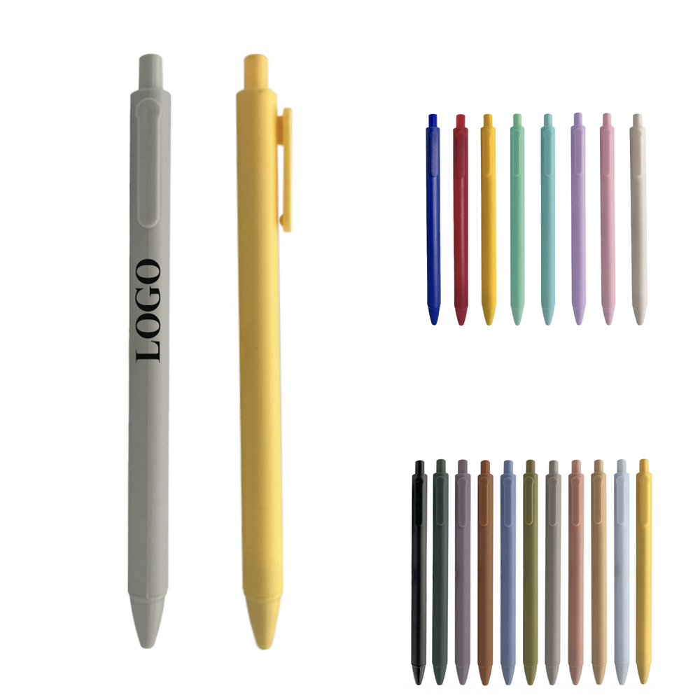 Smooth Writing Plastic Abs Macaron Morandi Press Type Gel Pen 5 3/5"X2/5"