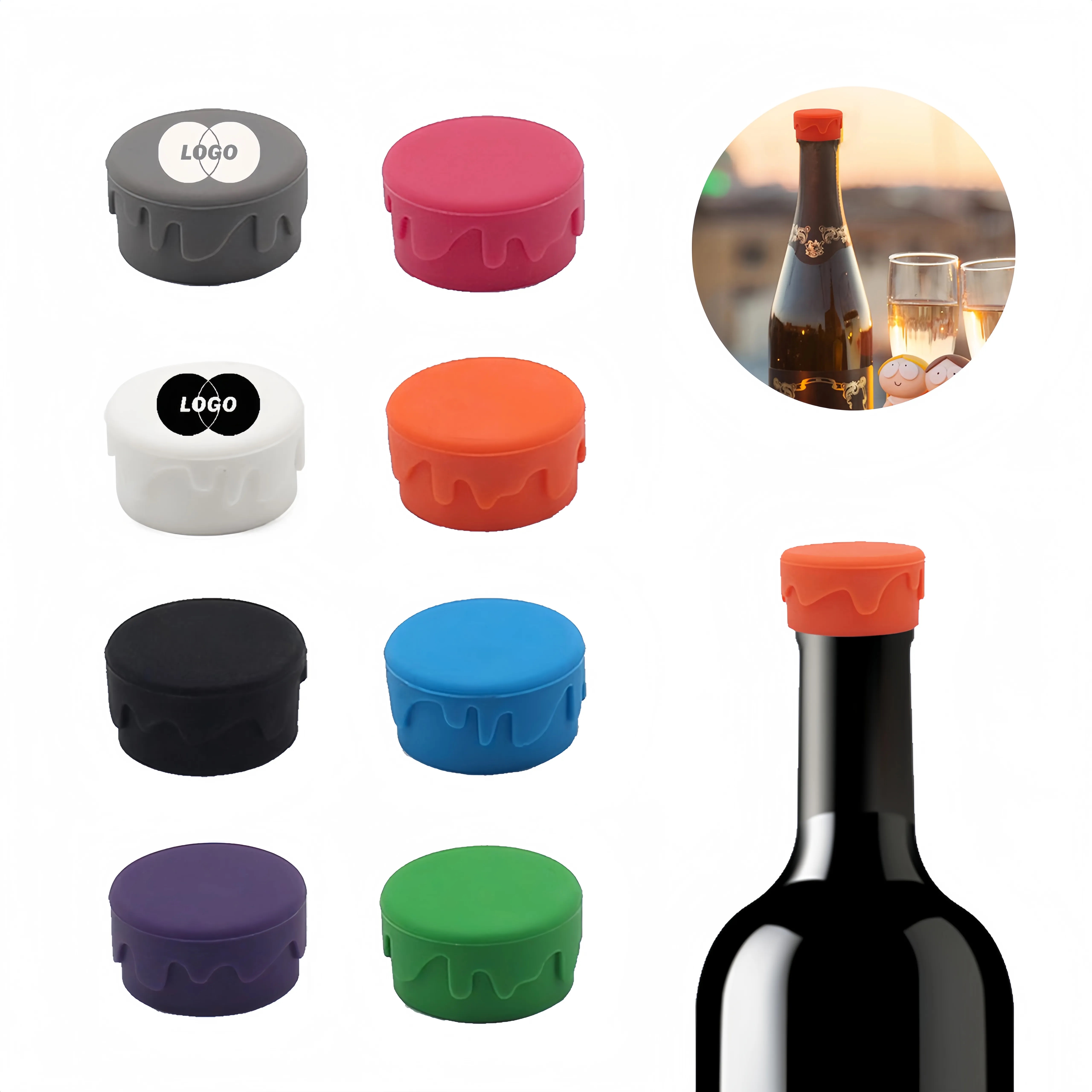 Soft Silicone Bottle Lid Sealed Fesh-keeping Stopper 6