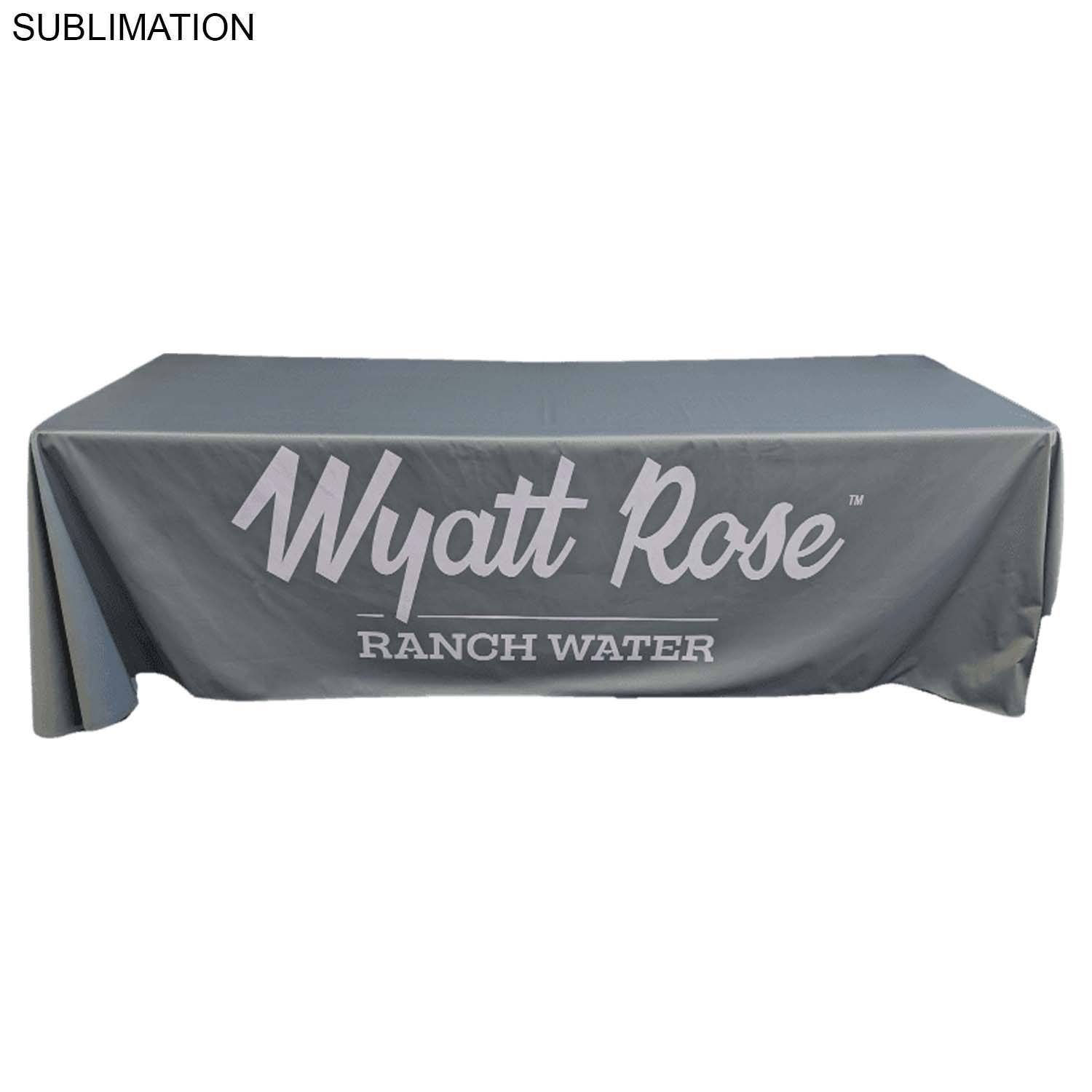 24Hr Express Ship - Sublimated PREMIUM Cloth for 8' Table, Drape Style, Open Back, Rounded corners 6