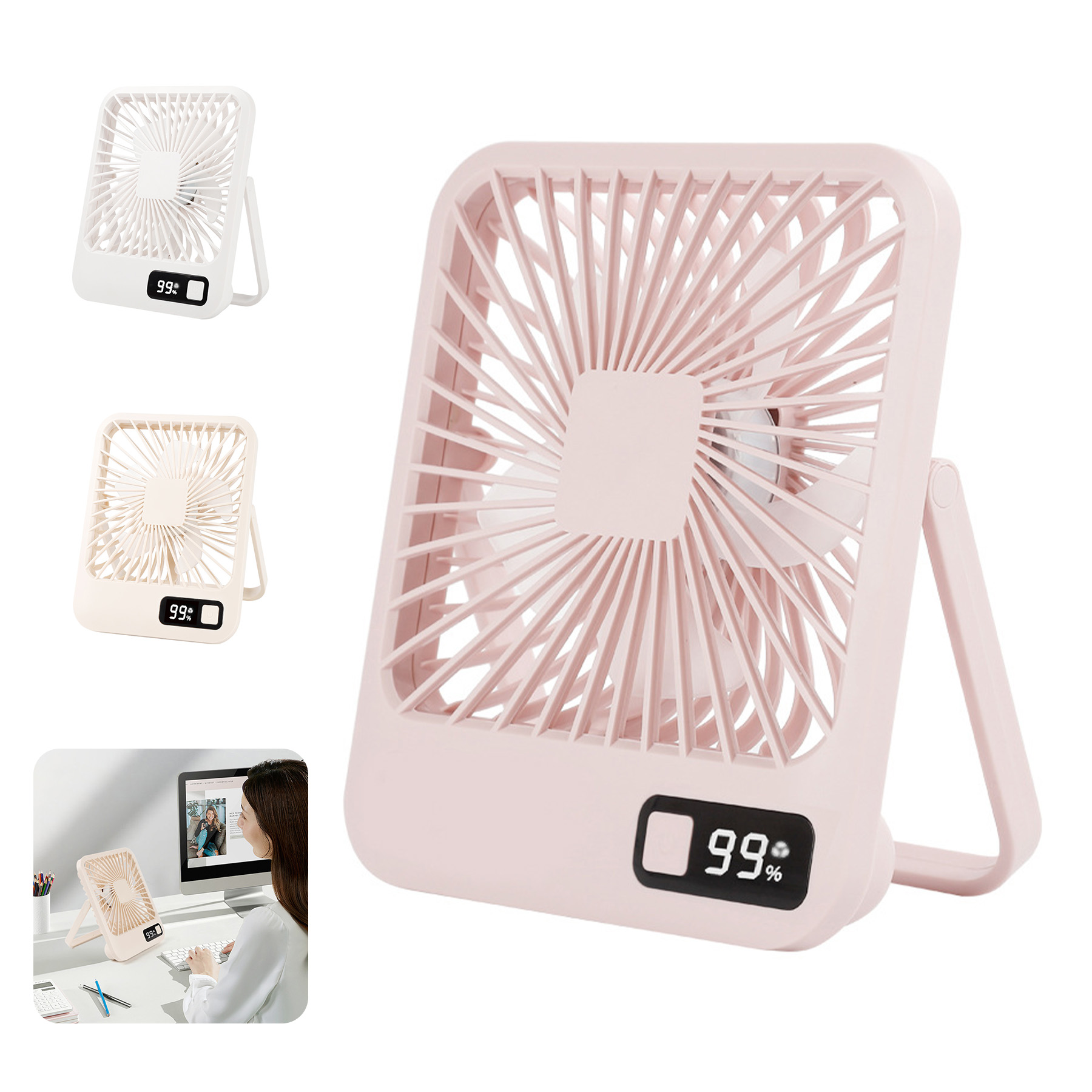 USB Rechargeable Desktop Fans 1