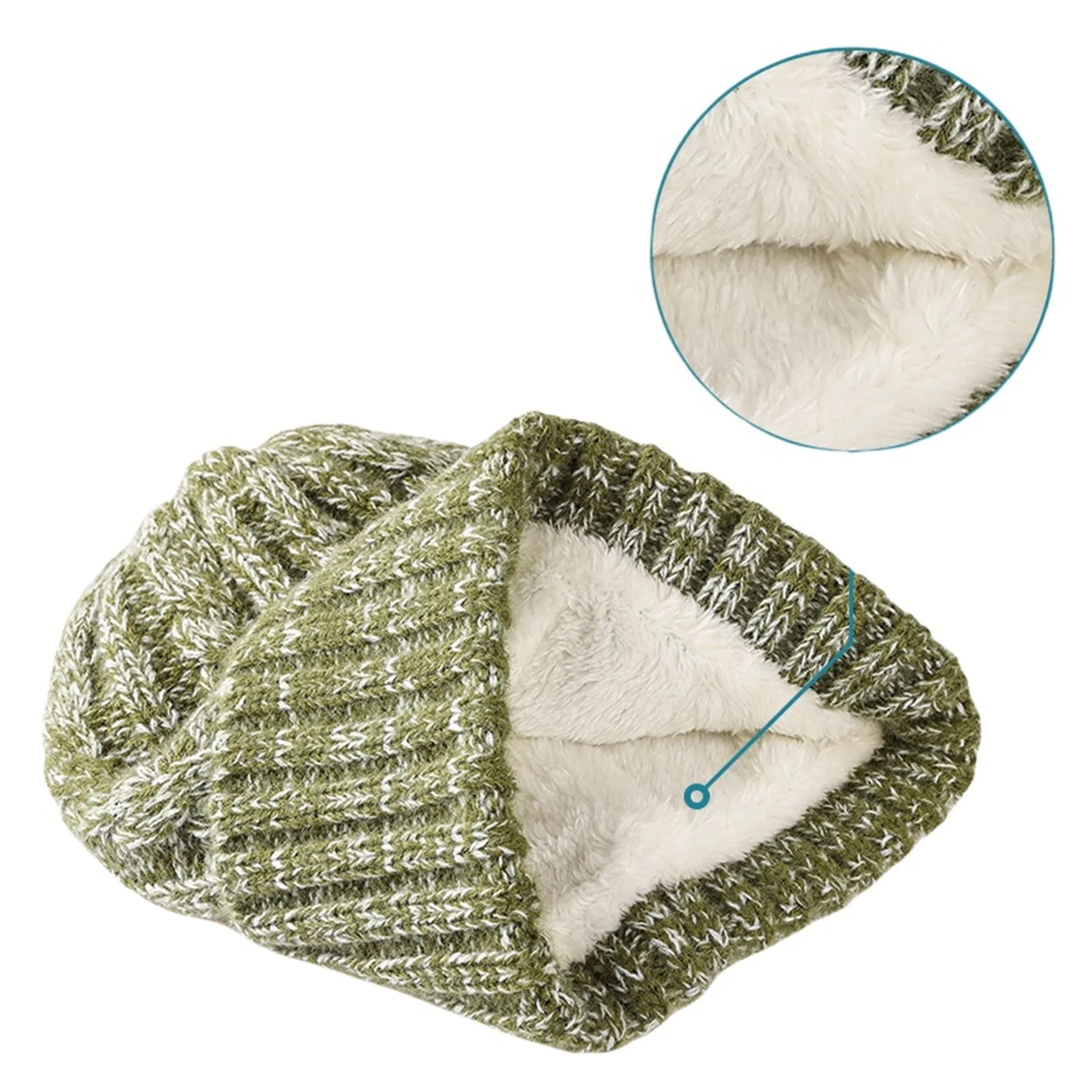 3 In 1 Winter Beanie Hat Gloves Scarf Set 22