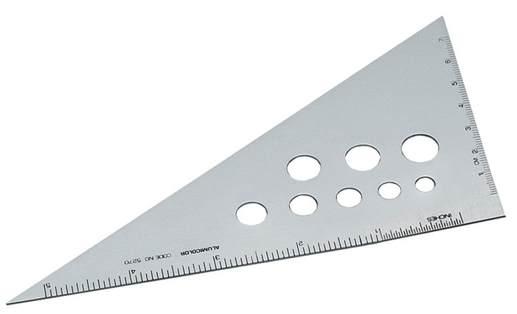 Alumicolor 15 Straight Edge Aluminum Ruler with Center-Finding Back,  Silver - 1592-1 Promotional Product - EngineerSupply