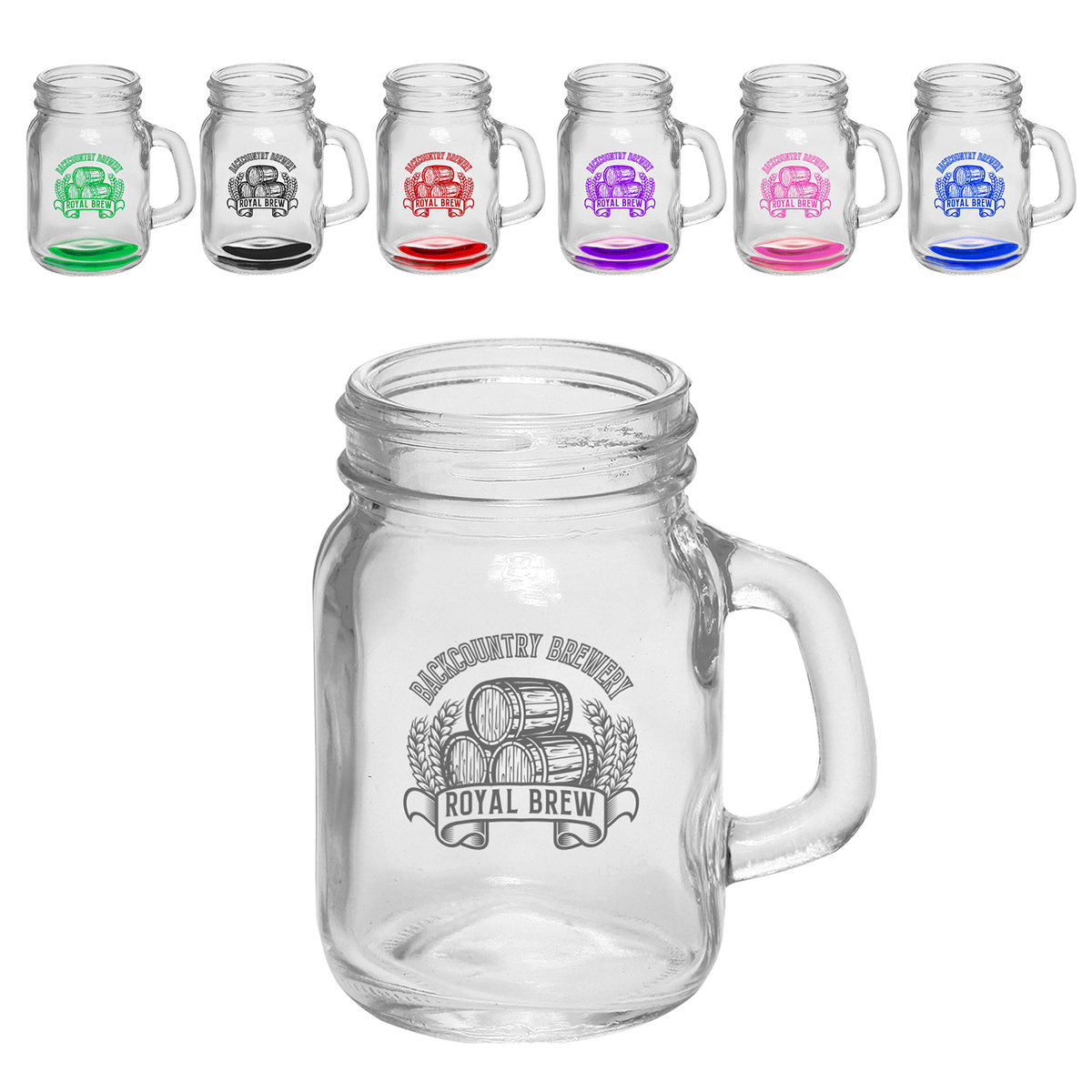 4.5 oz. Mini Mason Jar Sampler Glass (1 Color Imprint)