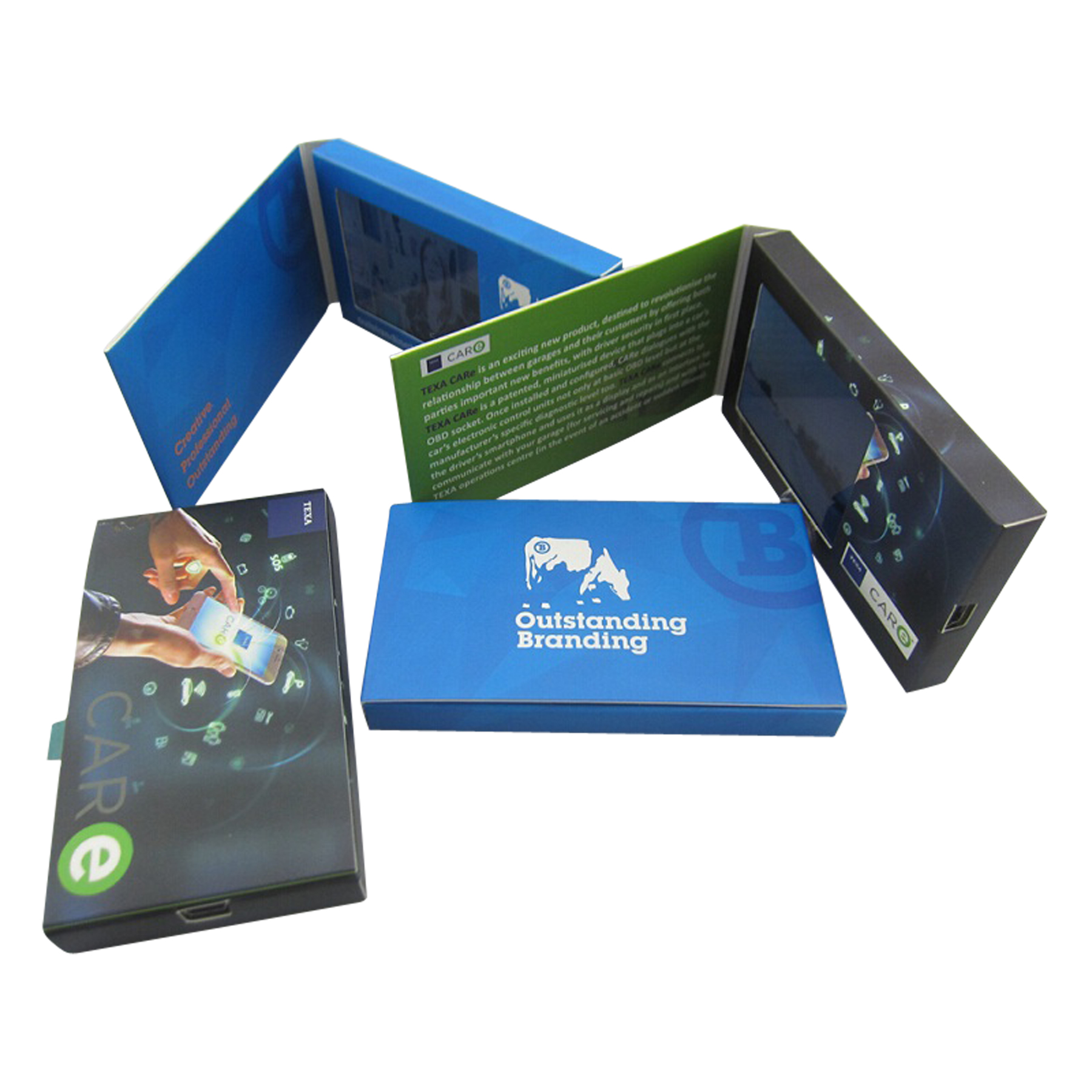 VidU 2.4" Compact Size Video Brochure With Full Color Printing - Custom Video Business Card