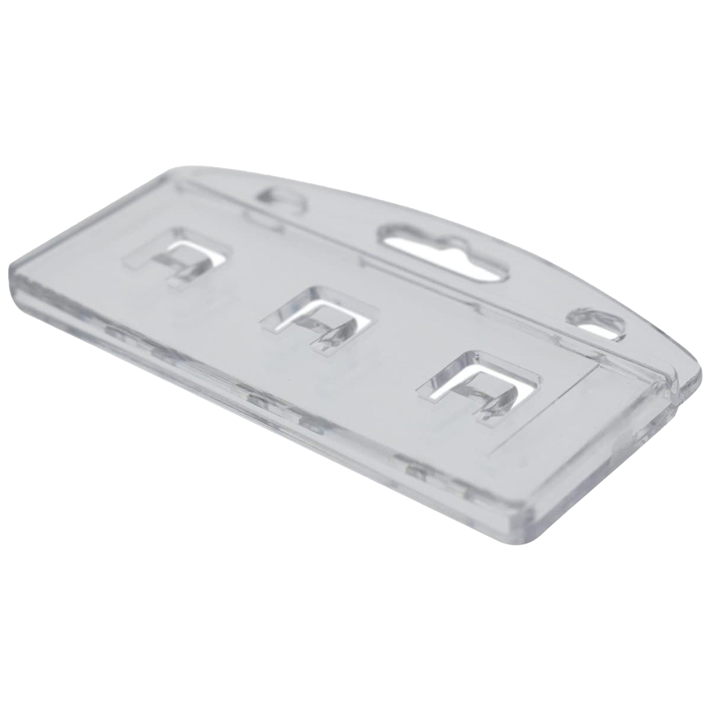 Plastic Translucent Frosted Id Card Holder Clip 12