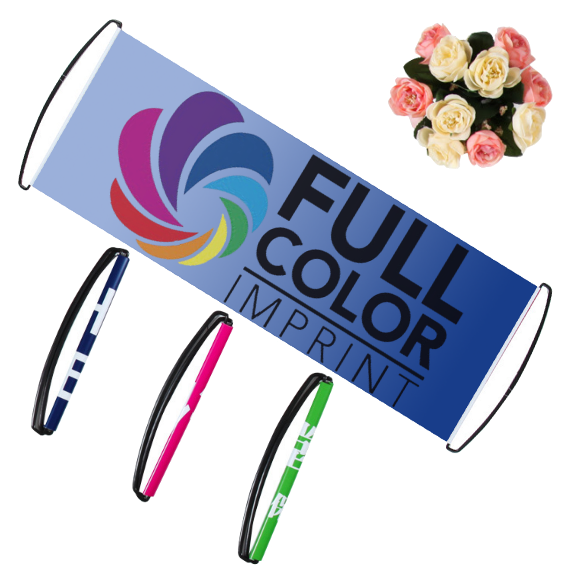 MOQ 50pcs Waterproof Roll-Up Hand Flag
