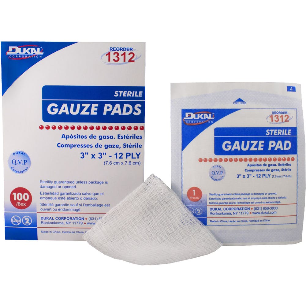 Sterile Gauze Pads - 3" x 3" 12-Ply 100 Pack 3