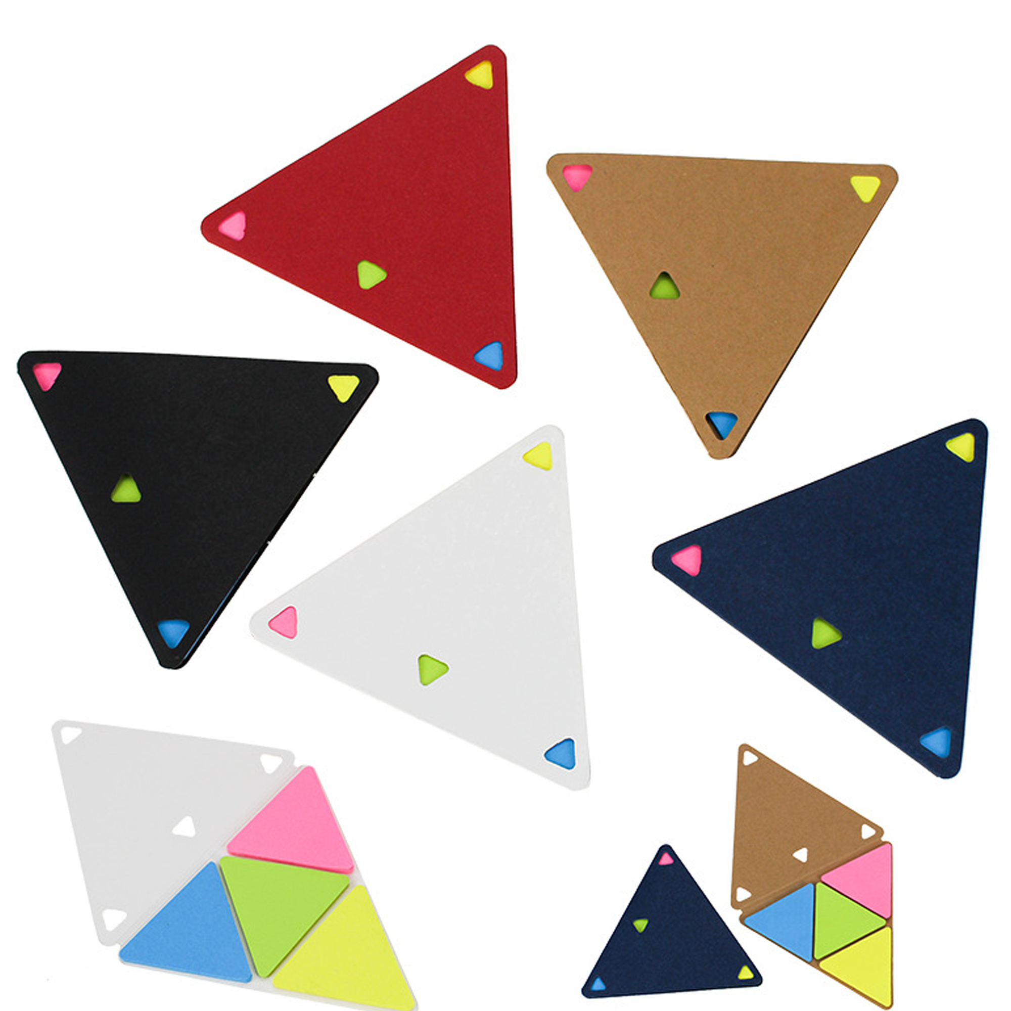 3.5"L X 4.1"W Office Gadget Triangular Multi-color Sticky Notes 2