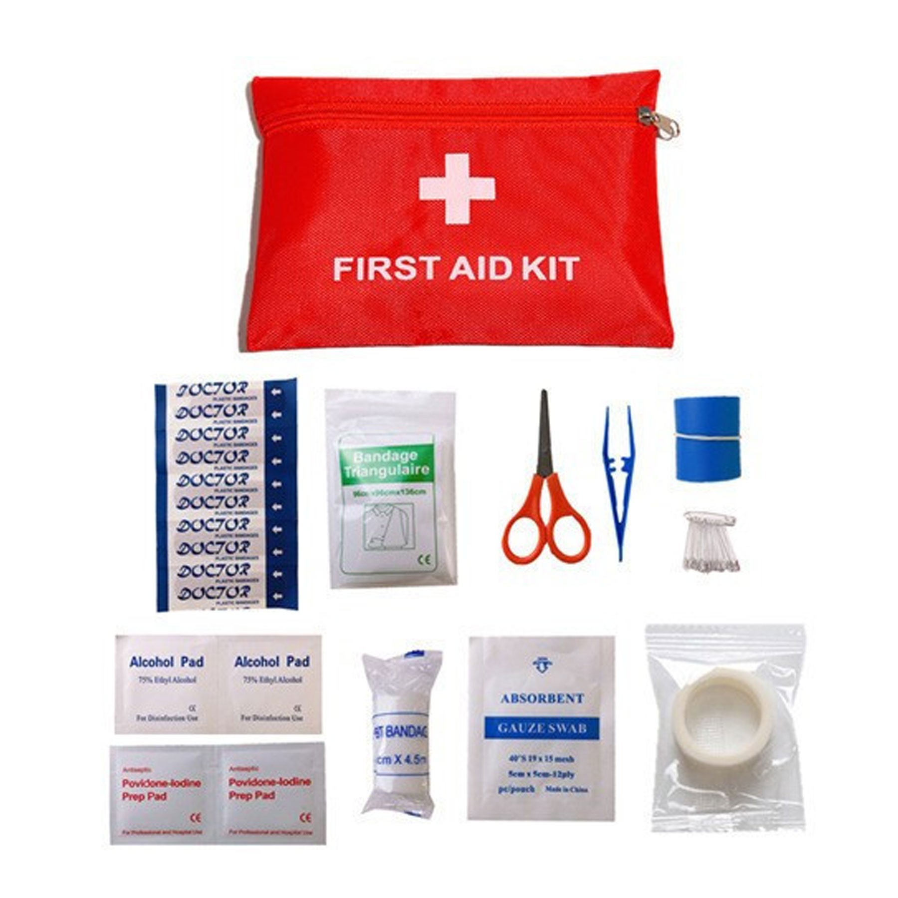 12Pcs Compact Emergency First Aid Kit