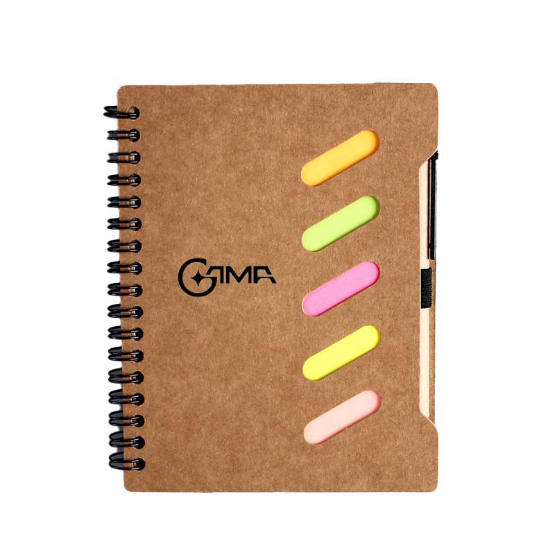 Spiral Notebook With Sticky Notes