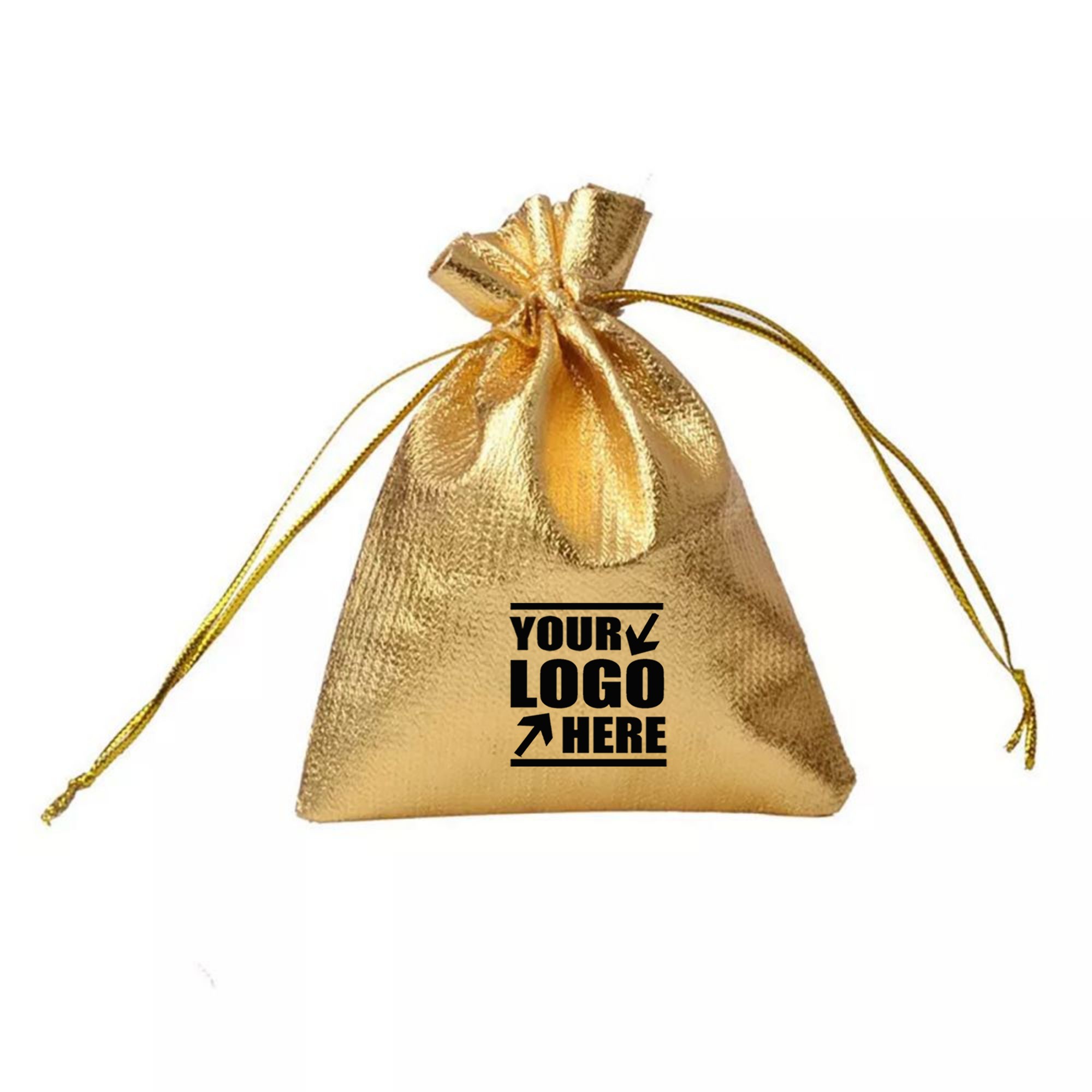 Golden & Silvery Drawstring Gift Bags