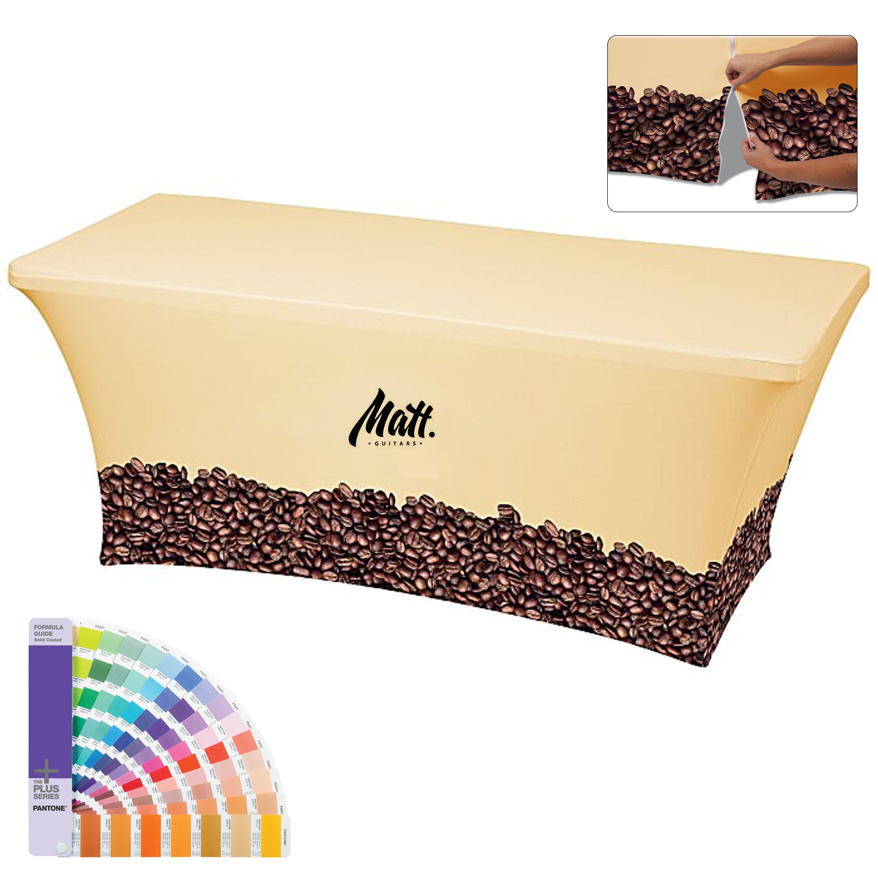 Hemmed Closed-Back Table Cover- Full Color 6