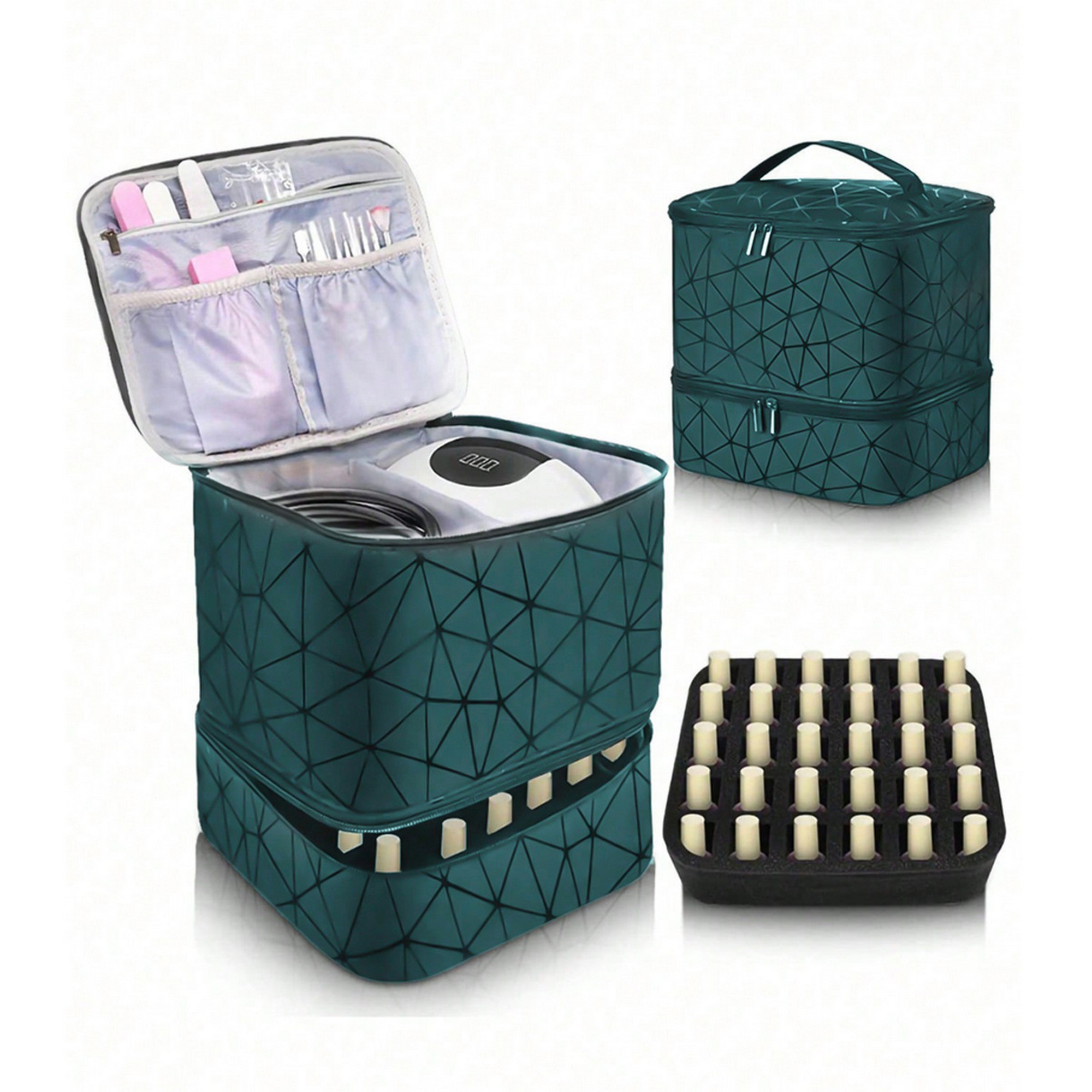 Double Makeup Nail Polish Storage Bag 13