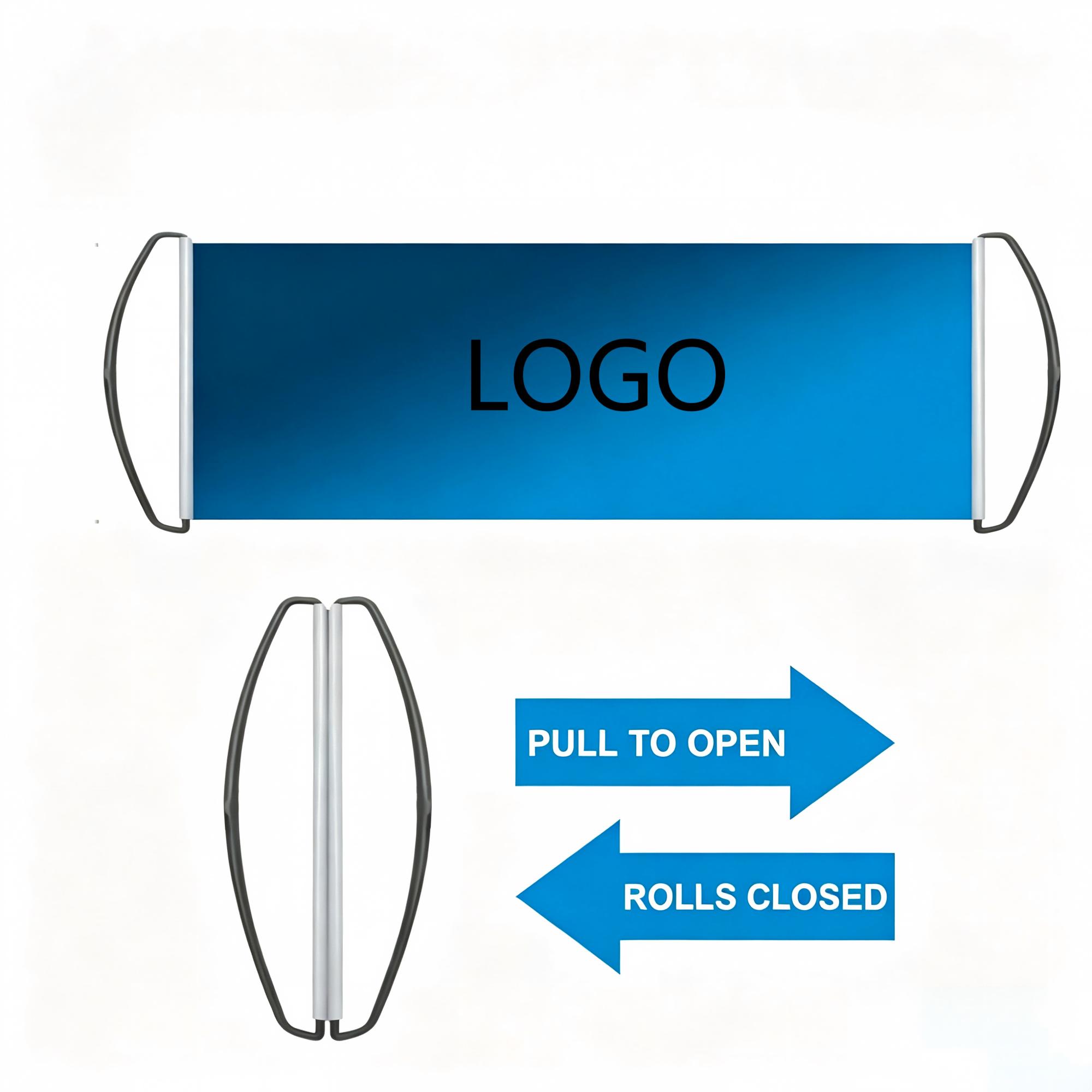 27Inch Retractable Hand Scroll Banner