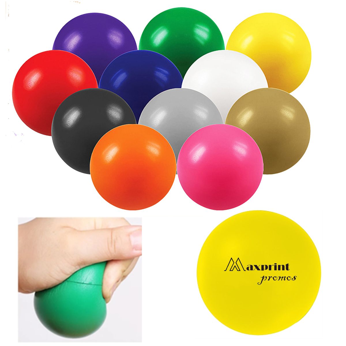 Custom Round Reliever Stress Ball
