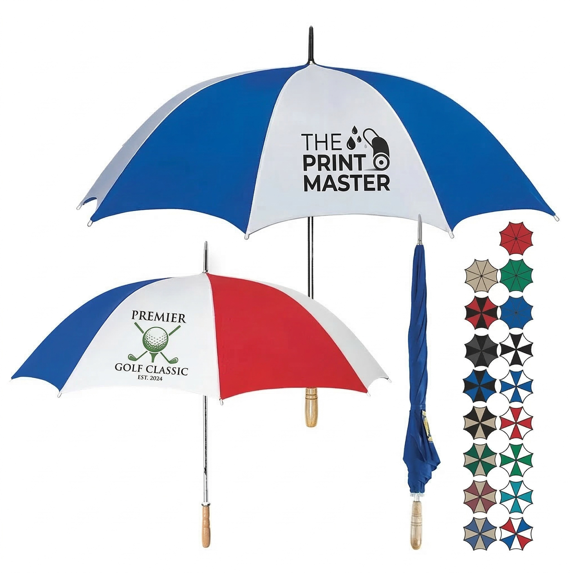 Golf Umbrella With Wooden Handle