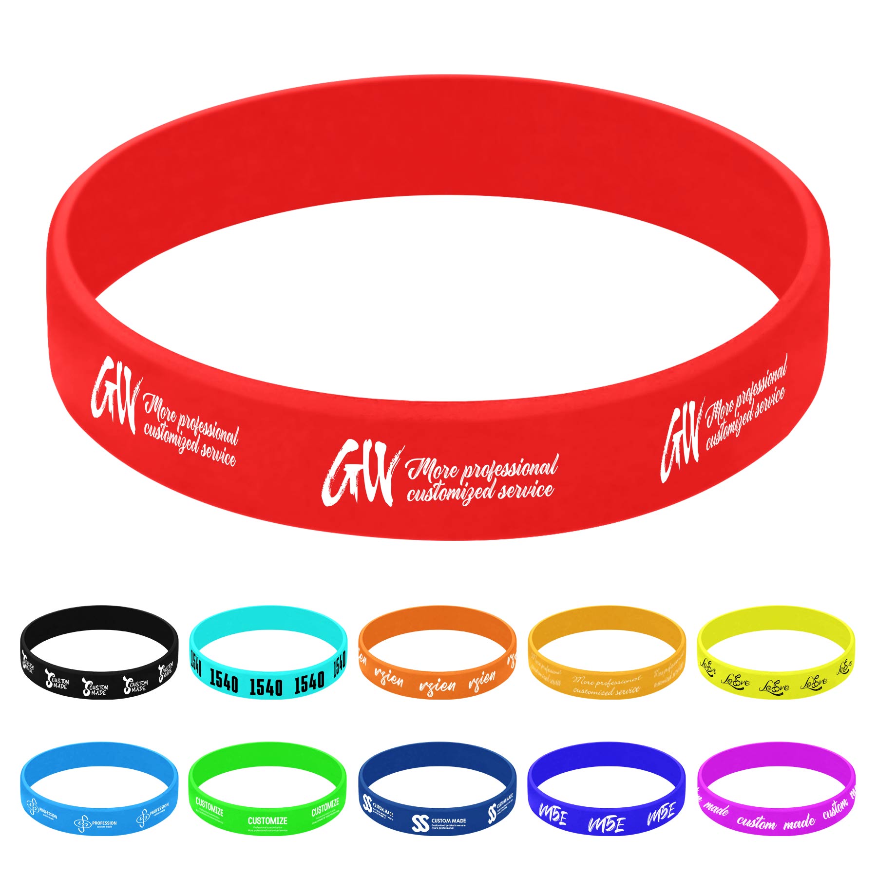 Screen Printed Silicone Bracelet