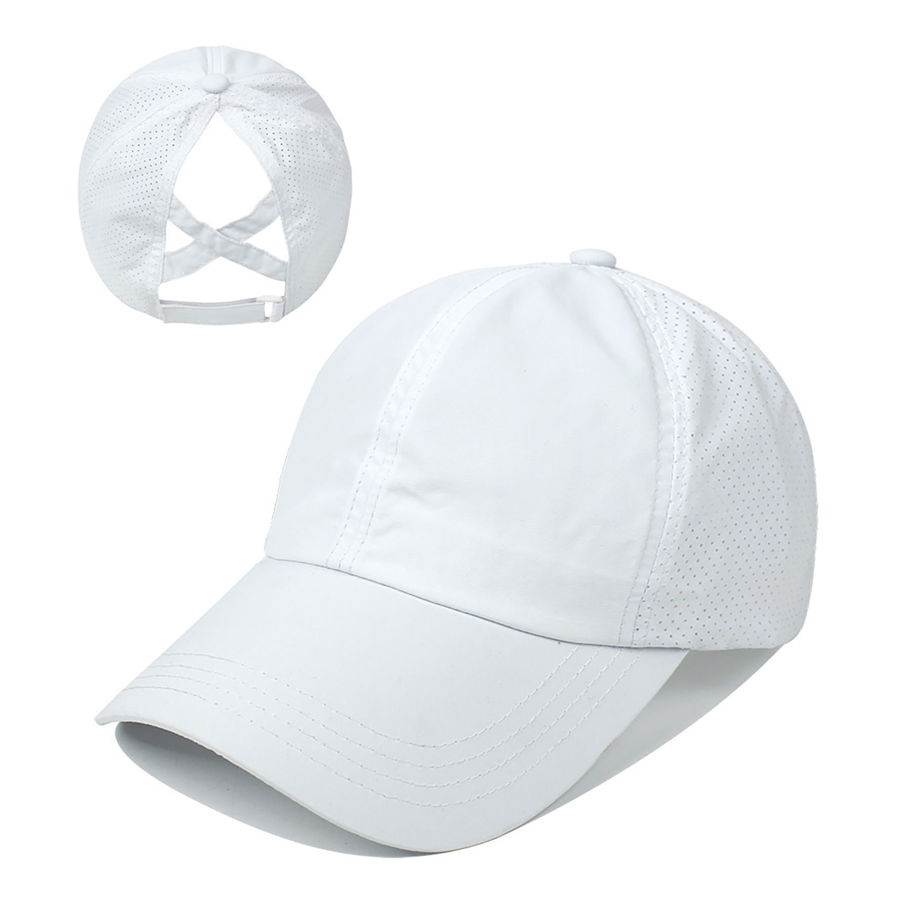 Ladies Crisscross Back Ponytail Cap 24