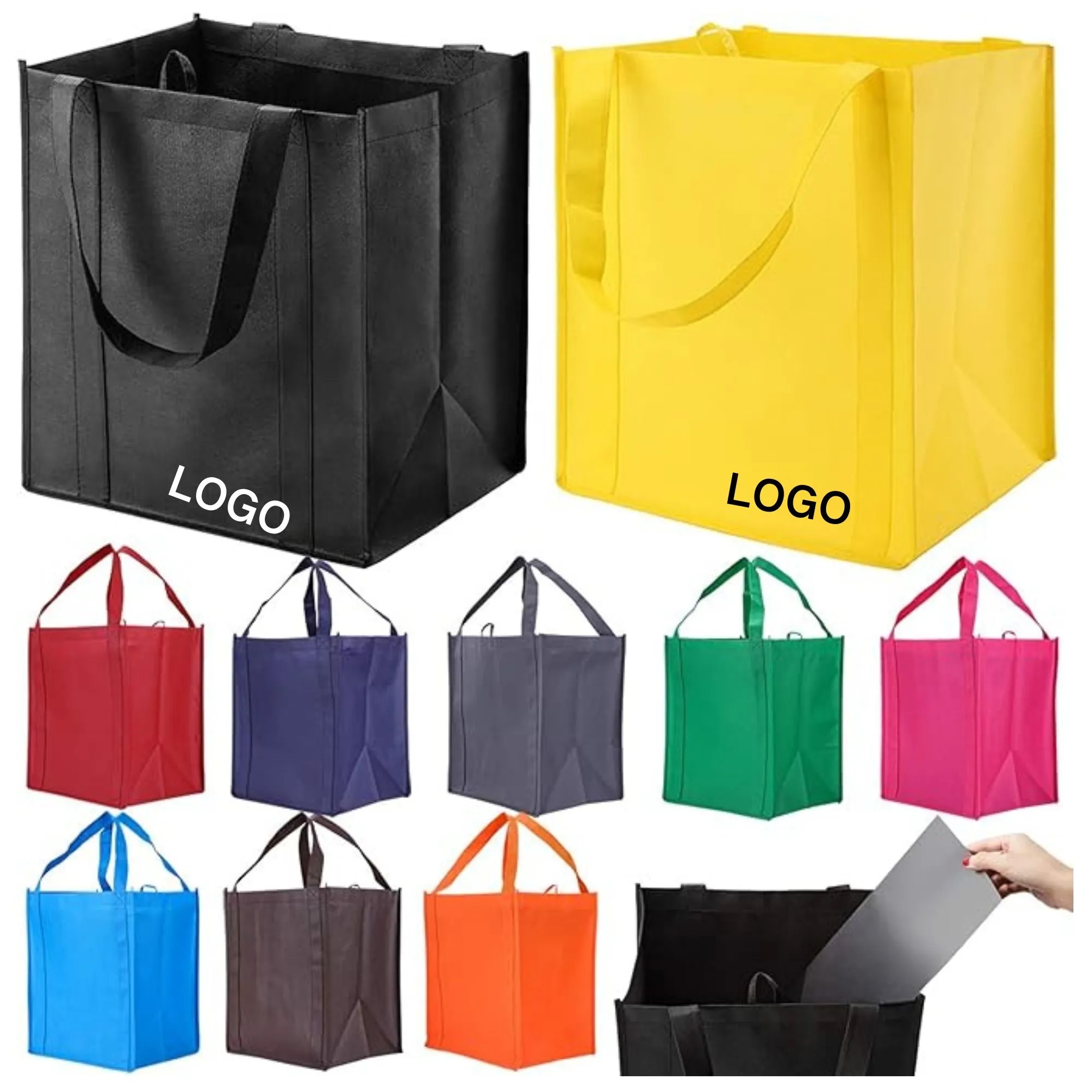Non-Woven Carryall Shopping Bag 13"x15"x10" Customizable in