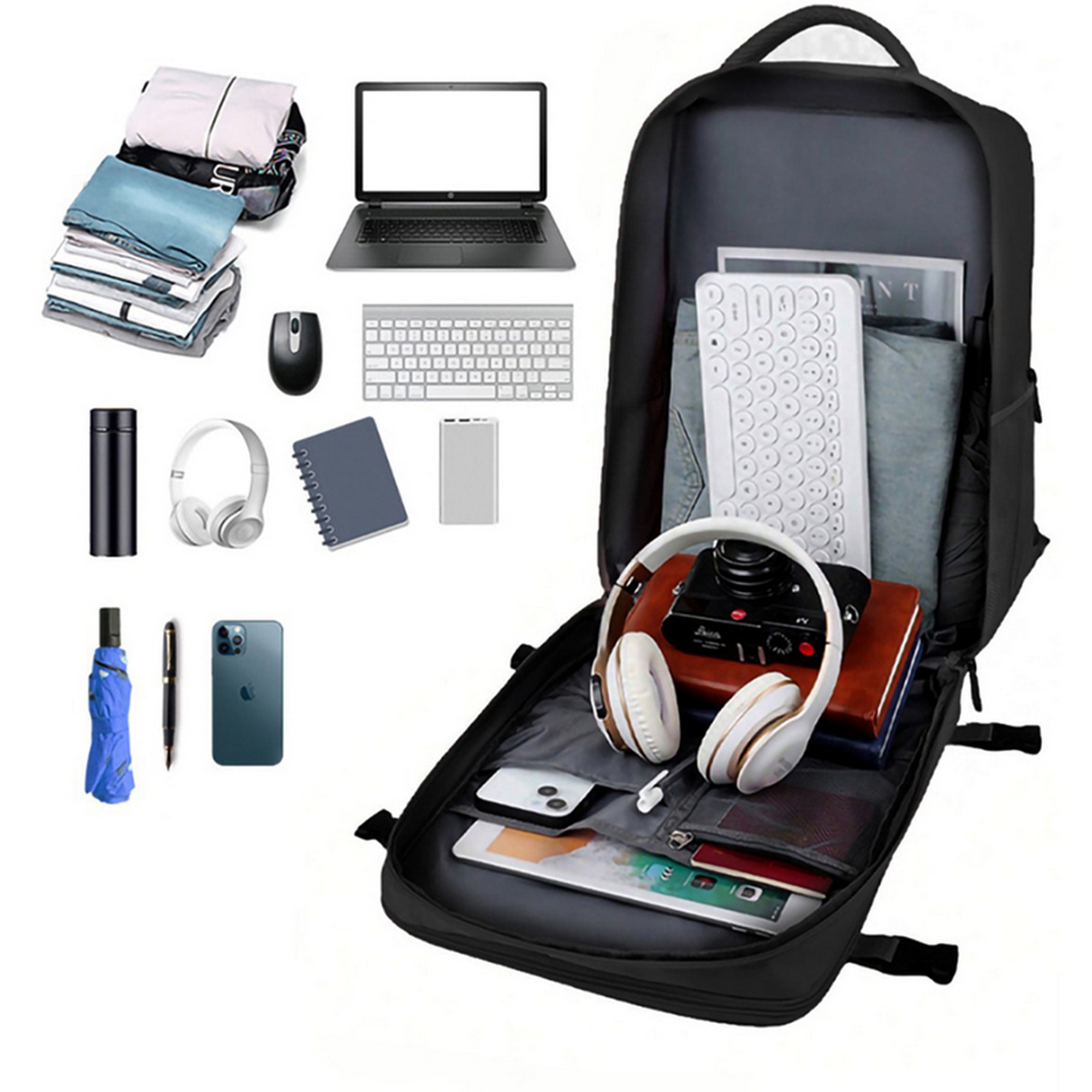 Multi-compartment high-capacity travel backpack 10