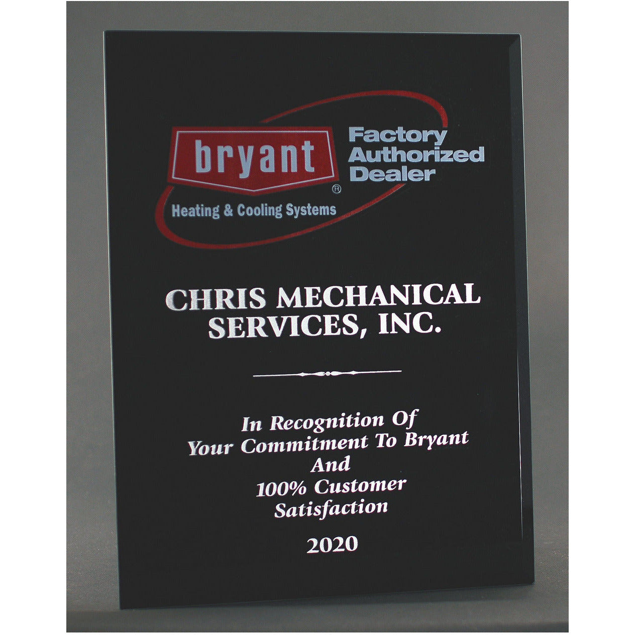 Ebony Piano Finish Plaque 6