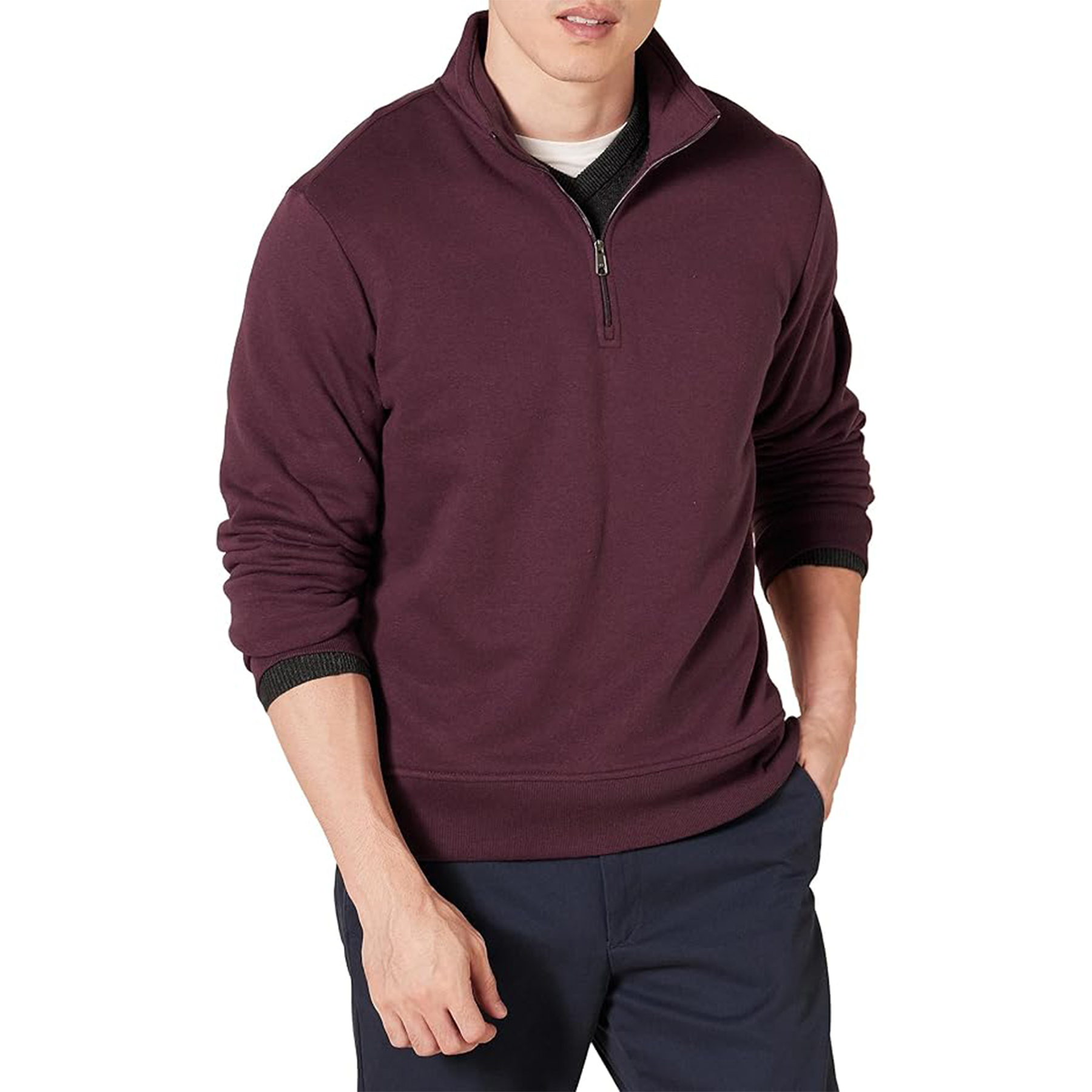 Men Quarter Zip Pullover Sweatshirt, custom hoodie or sweatshirt with logo imprint 36