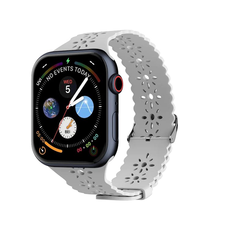 Apple Watch Lace Bands - Light Gray Silicone 38mm/40mm/41mm 3