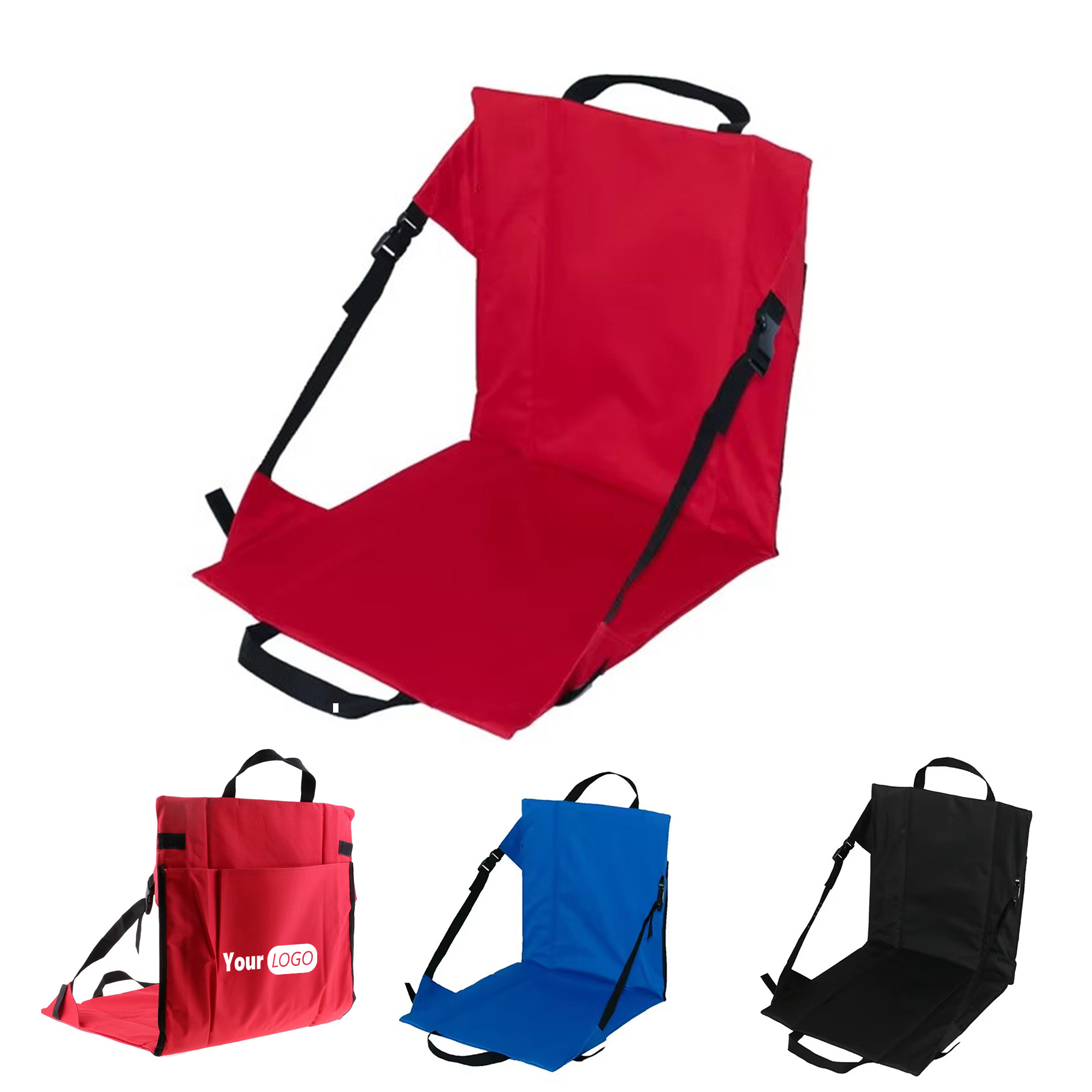 Folding Stadium Seat with Adjustable Straps and Handle 8
