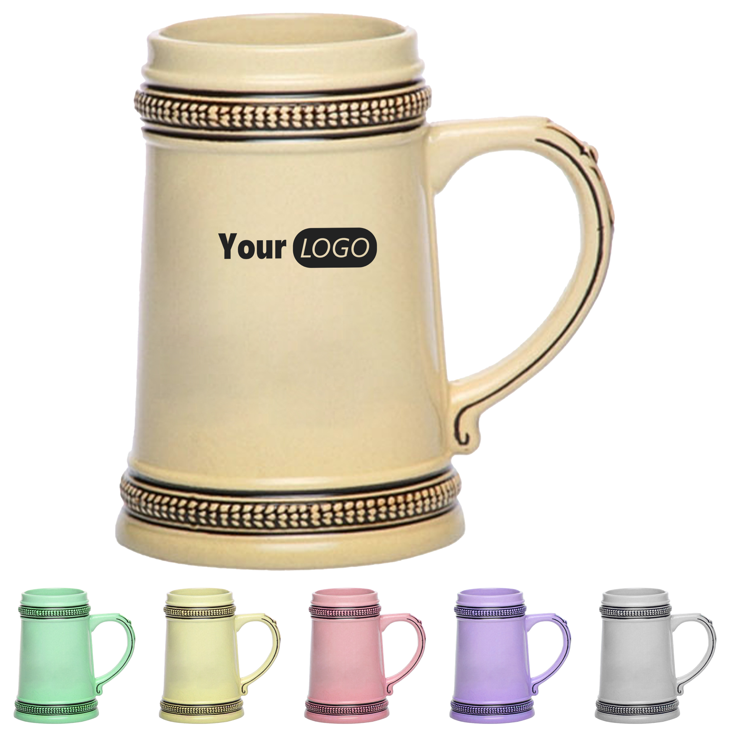 Ceramic Personalized Blue Beer Stein