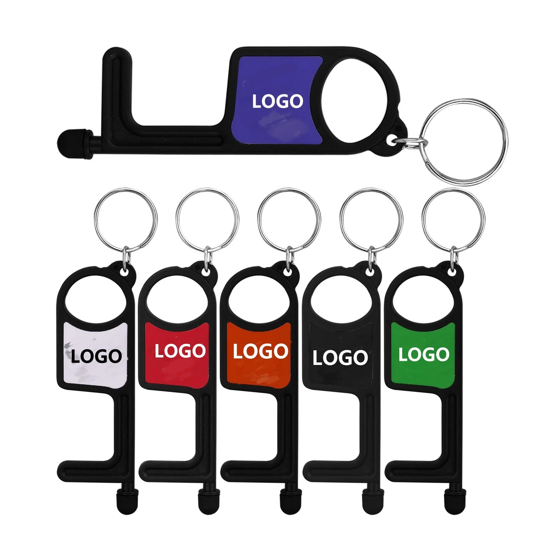 PPE Door Opener Closer No-Touch w/Stylus & Key Chain 2