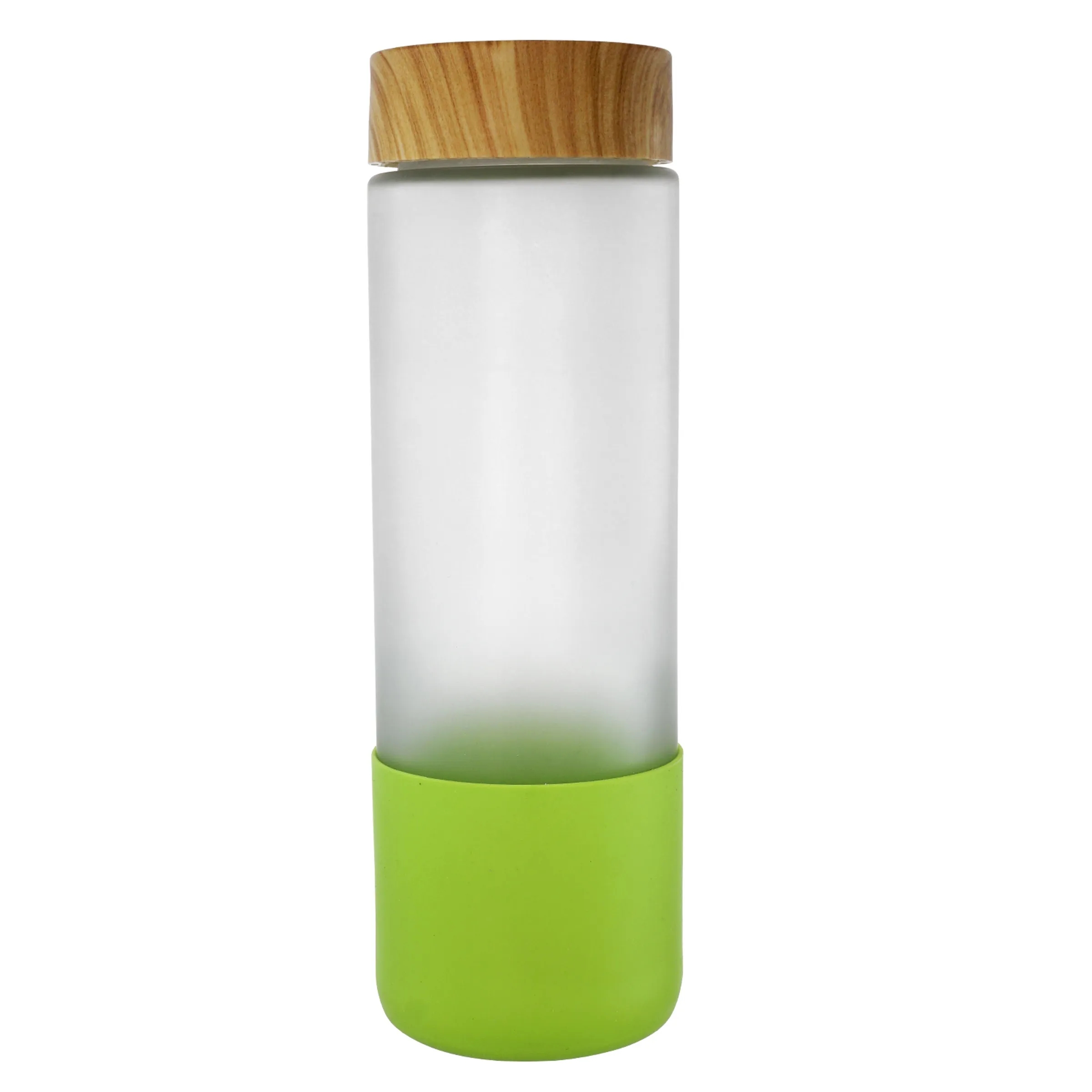 Bamboo Pattern 22 oz. Full Color Frosted Glass Grip Bottle 2