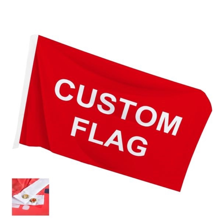 3 x 5 Ft Custom Flag Wth Webbing &amp; Grommets