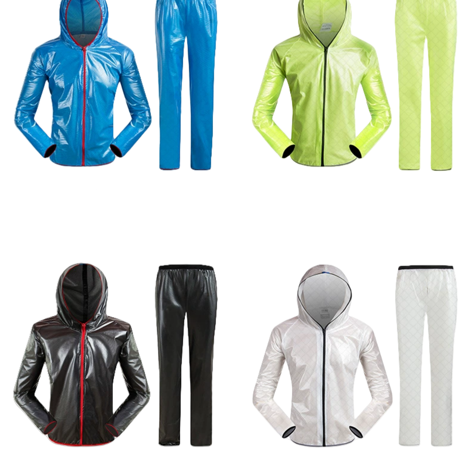 Breathable PU Raincoat Suit Reflective Poncho Jacket 19